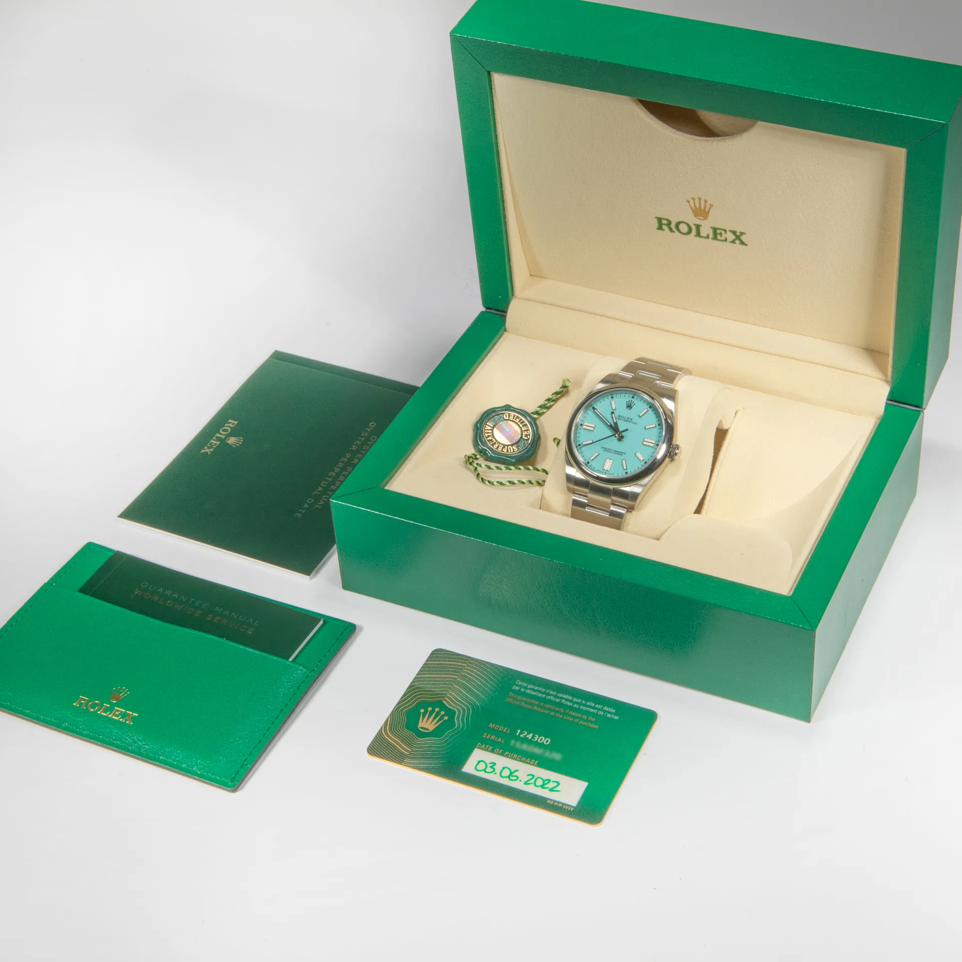 Oyster Perpetual 41mm Turquoise Dial „Tiffany” - 124300-0006 - Image 2