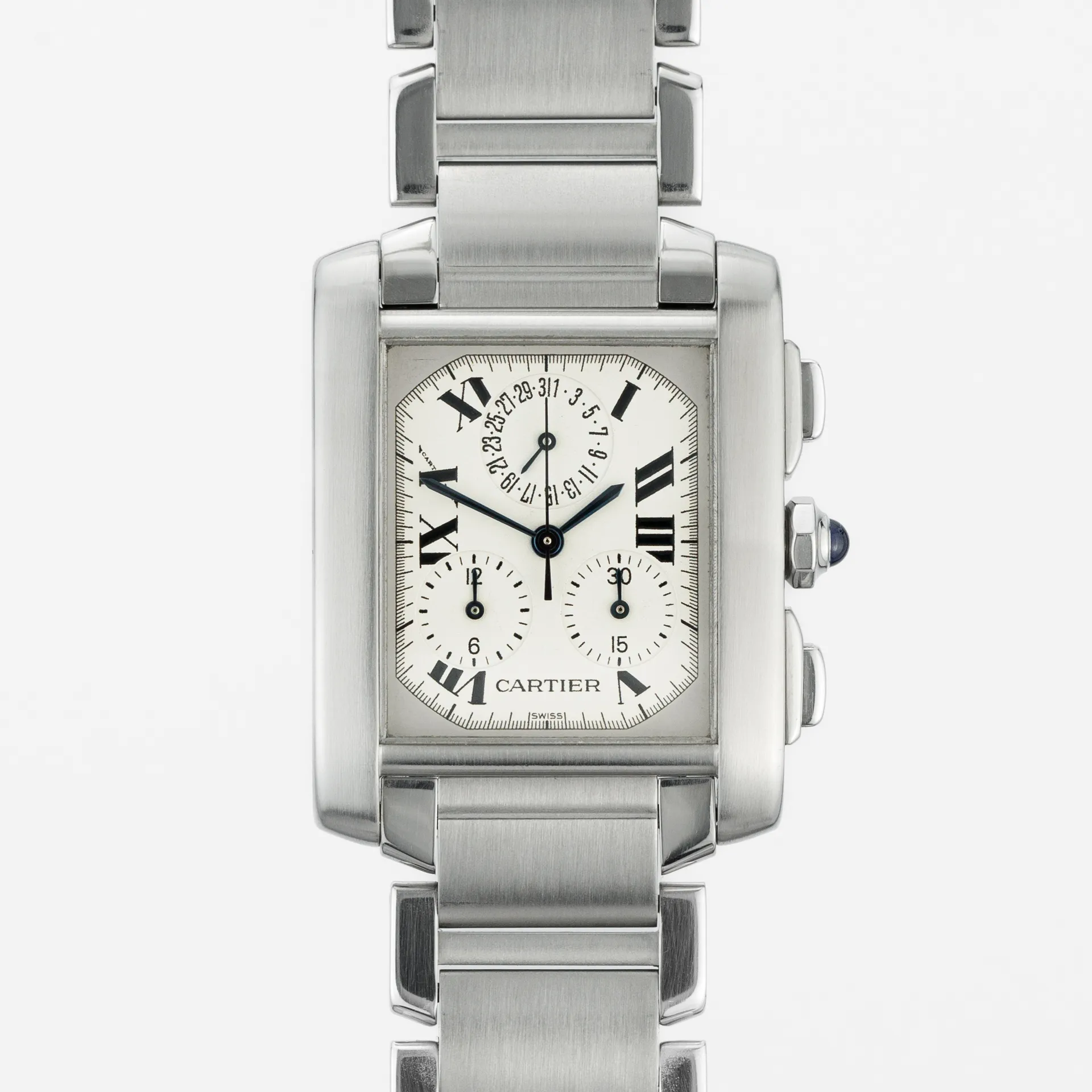 Tank Francaise Chronoflex White Dial Quartz - W51001Q3