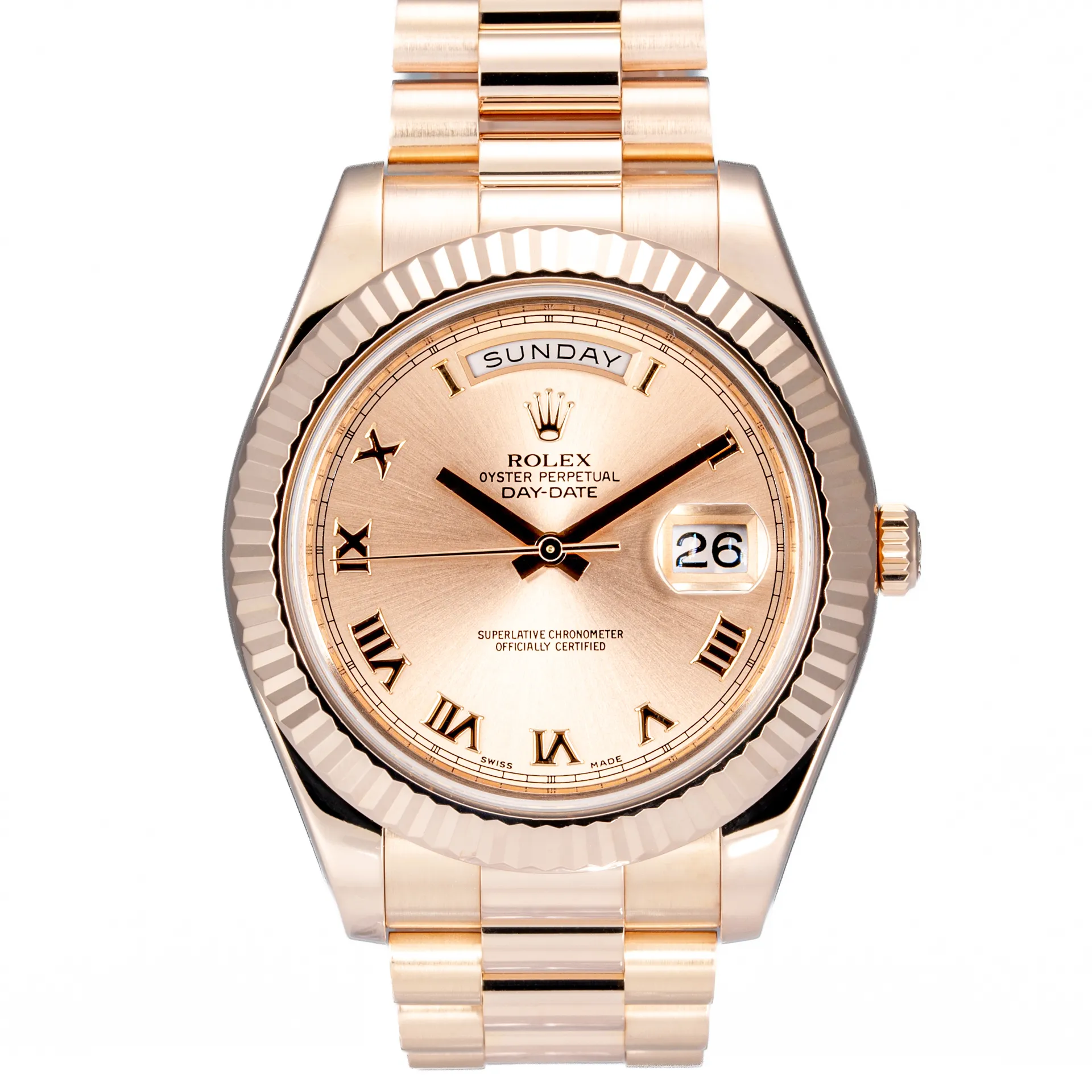 Day-Date 41 'President' Sundust Rose Gold - 218235