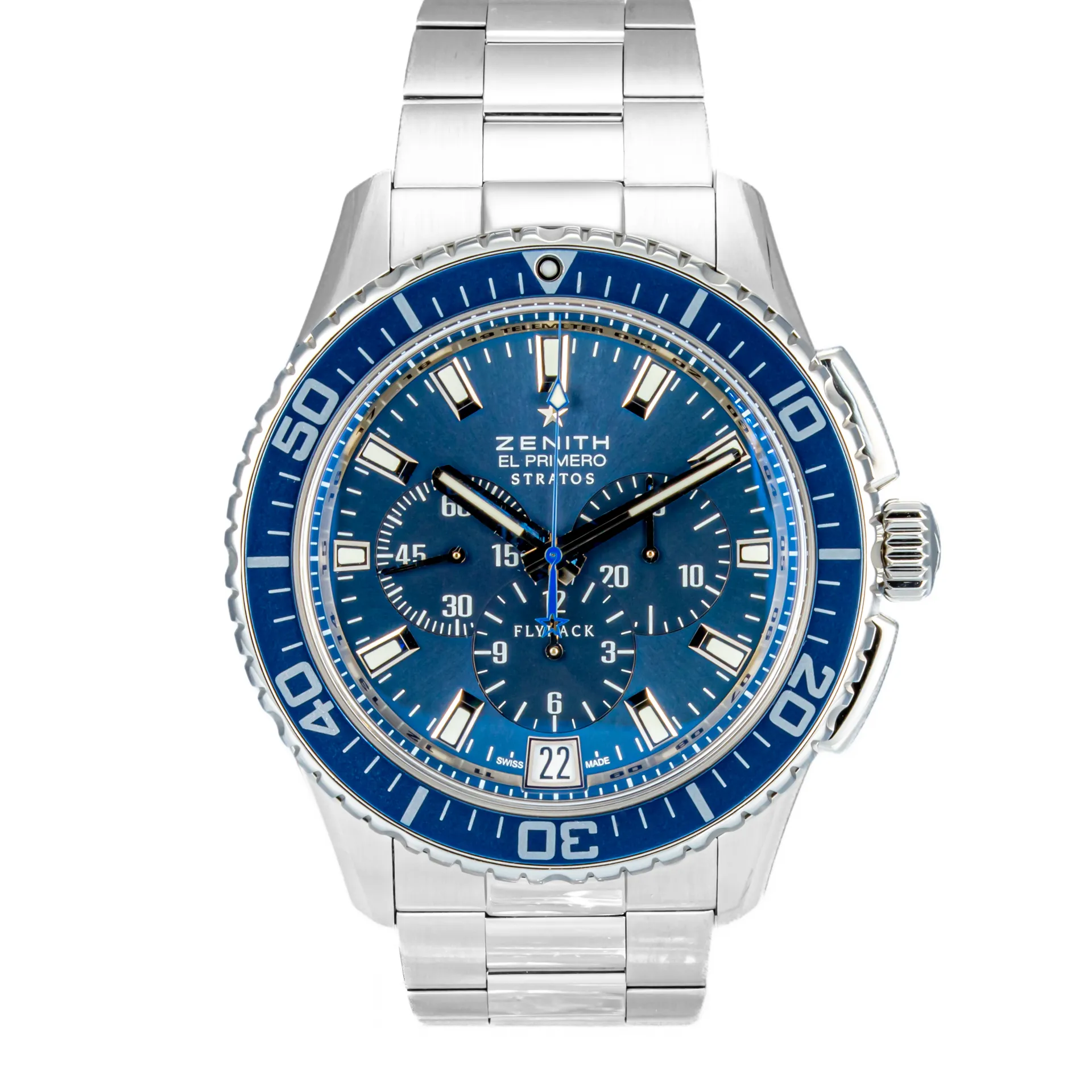 El Primero Stratos Flyback Chronograph Blue - 03.2067.405.51.M2060
