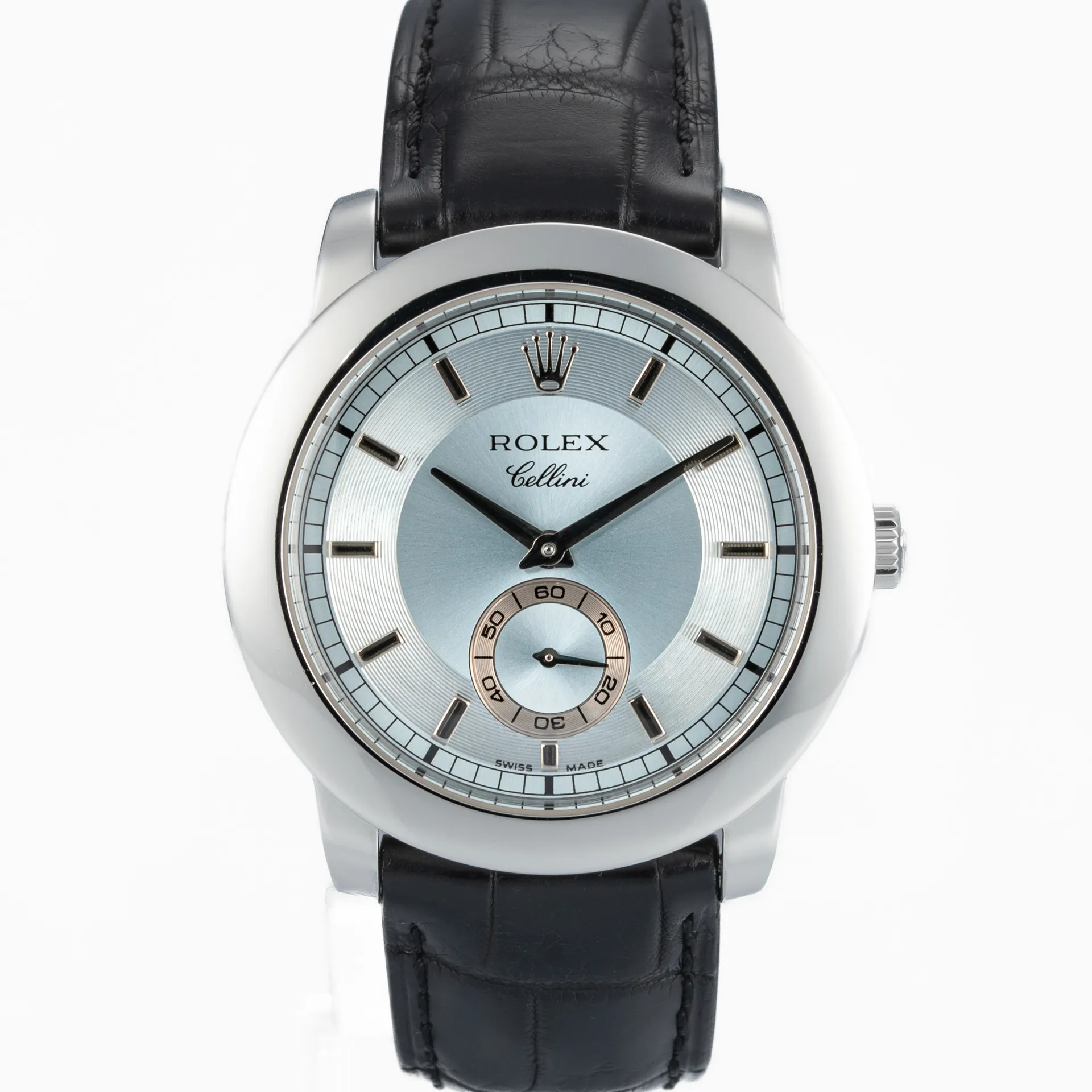 Cellini Cellinium 38mm Platinum Glacier Blue Dial - 5241