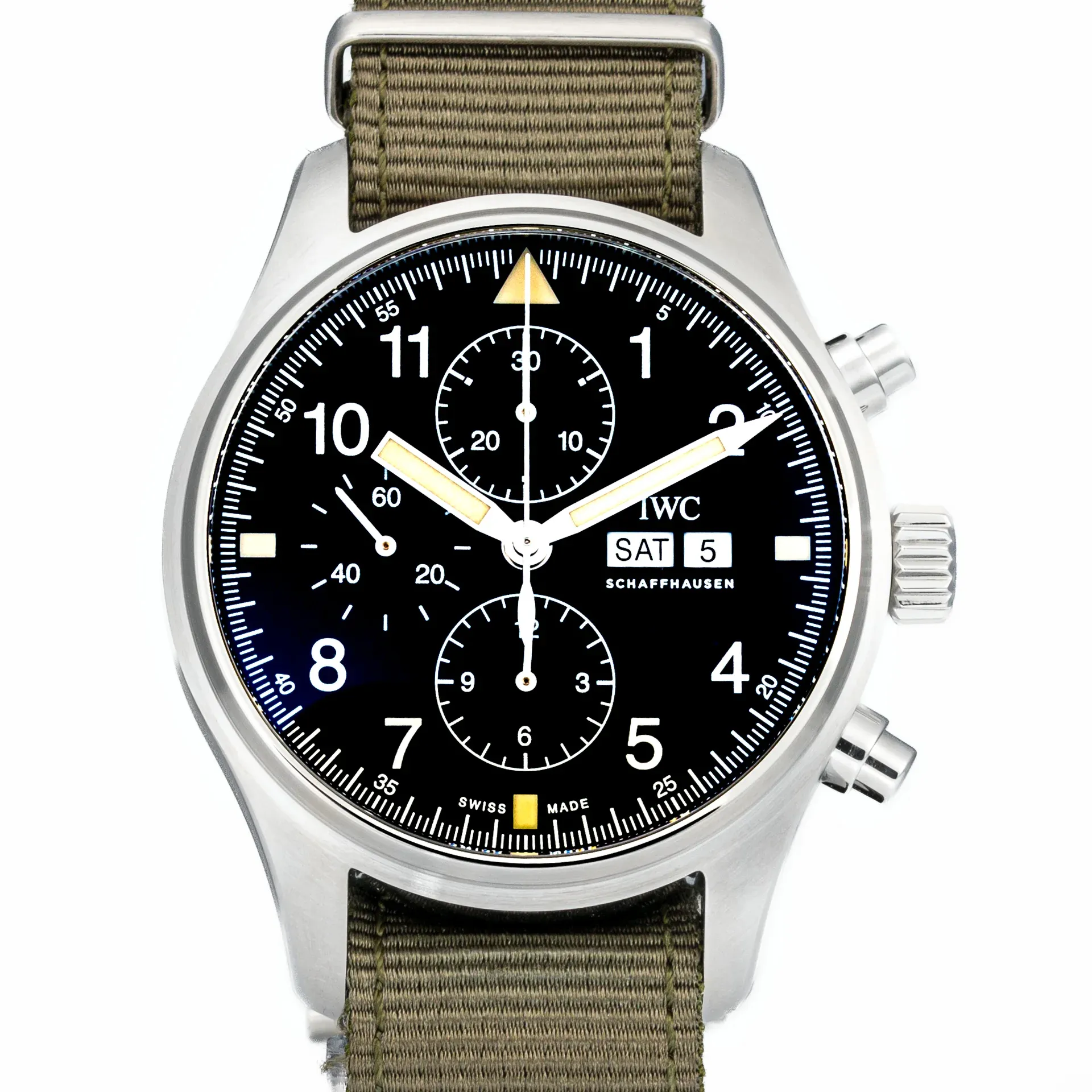 IWC Schaffhausen Pilot's Watch Chronograph 43mm IW377724 Steel Black 2020