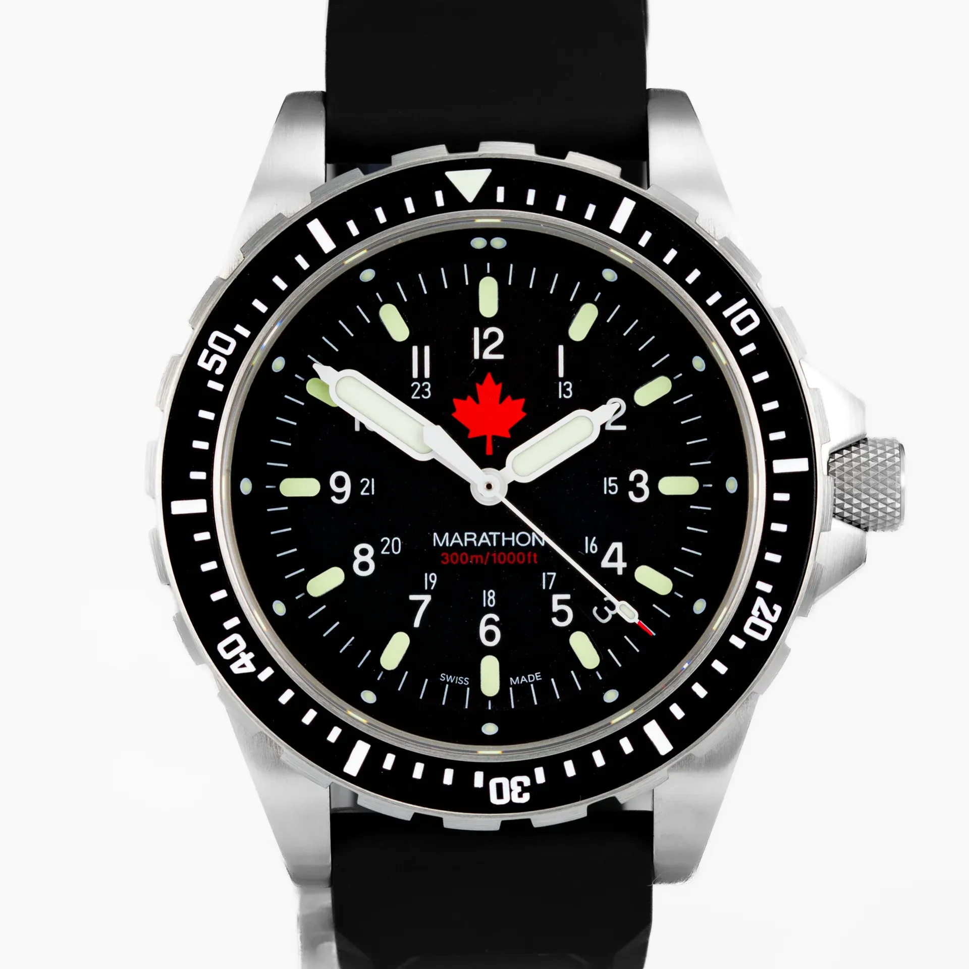 Marathon 46mm Red Maple Jumbo Diver's Quartz JSAR WW194018SS-0430 Steel Black 2025