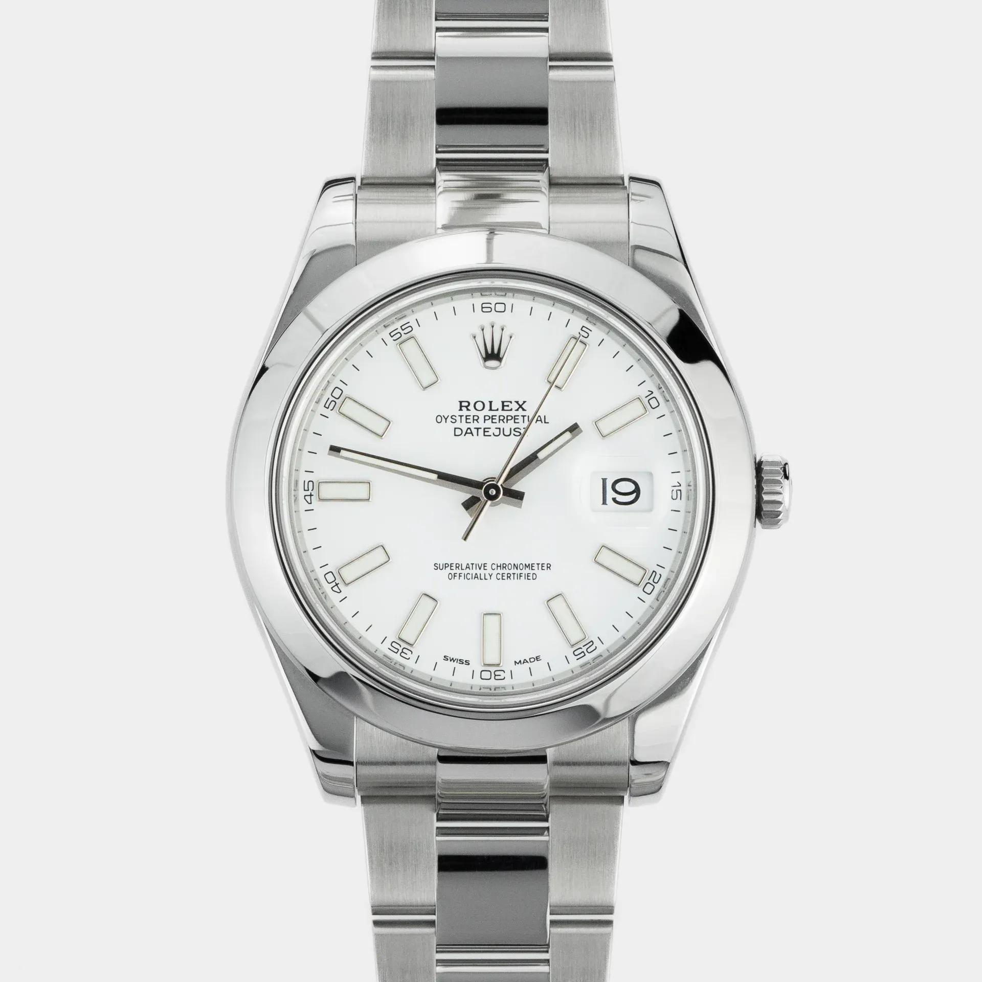 Rolex Datejust II 41 White dial 116300-0003 Steel White 2018