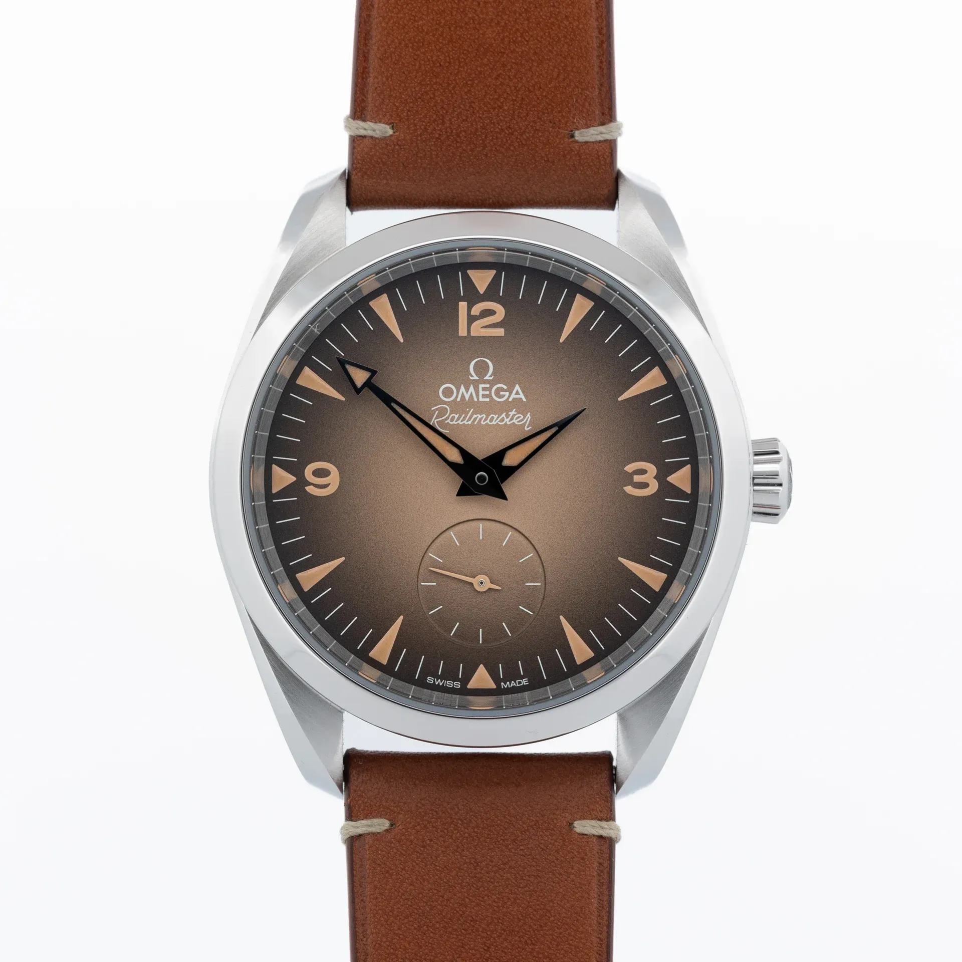 Omega Railmaster Co-Axial Master Chronometer Small Seconds 38mm 235.12.38.20.13.001 Steel Brown