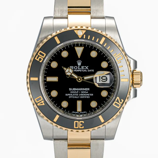 Rolex Submariner Date Gold & Steel 116613LN-0001 - Very Good condition, 2018