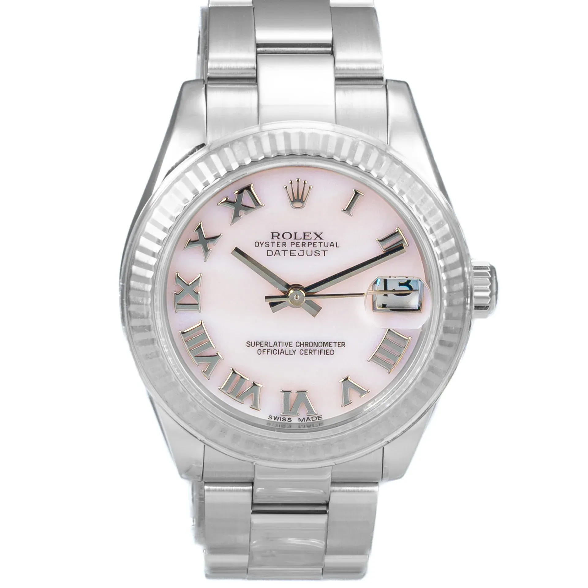 Rolex Datejust 31 Mother of Pearl Roman dial 178274-0076 Gold Steel Pink 2016