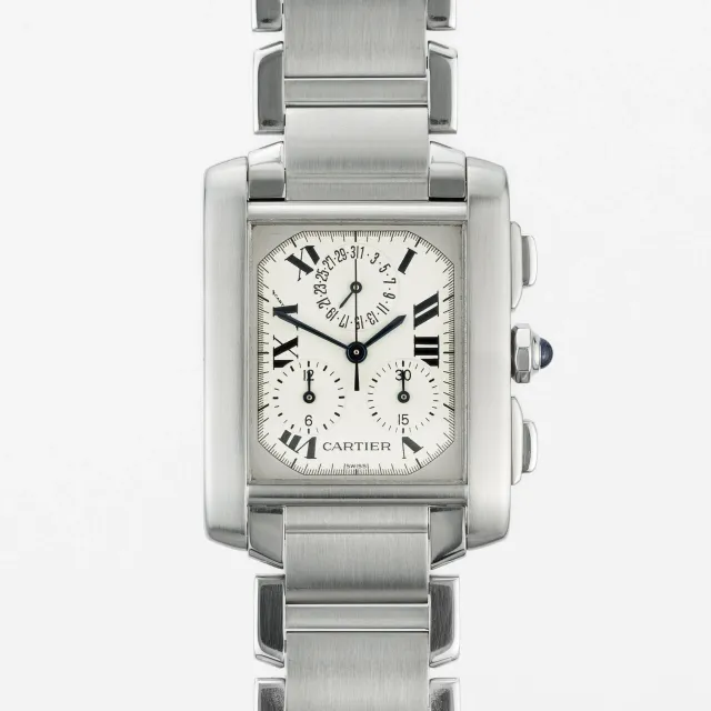Cartier Tank Française Chronoflex Quartz W51001Q3 - Very Good condition