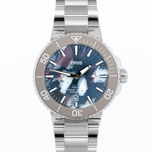 Oris Aquis Date Upcycle 41.5mm 01 733 7766 4150-Set - New condition, 2025