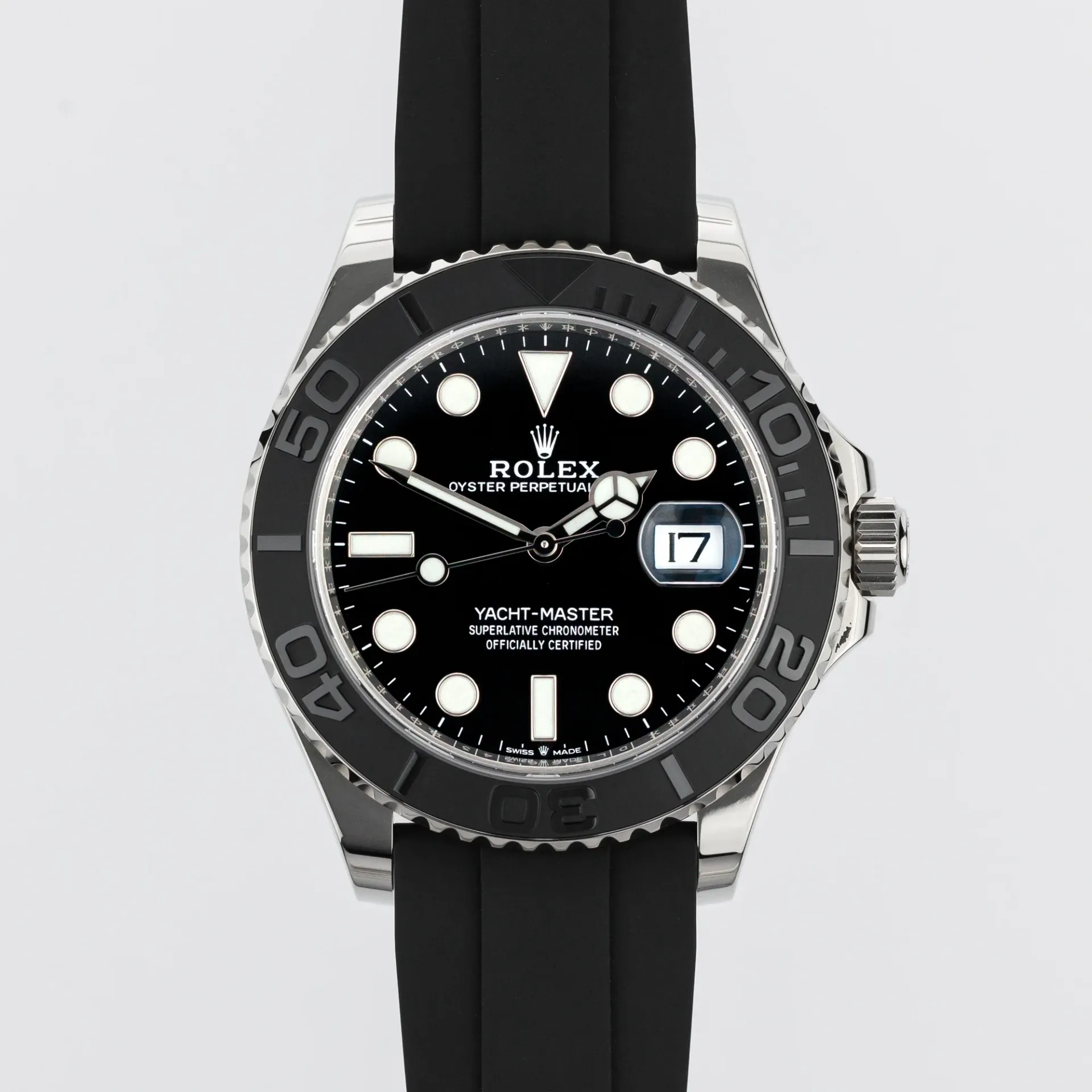 Rolex Yacht-Master 42mm White Gold on Oysterflex 226659-0002 White Gold Black 2019