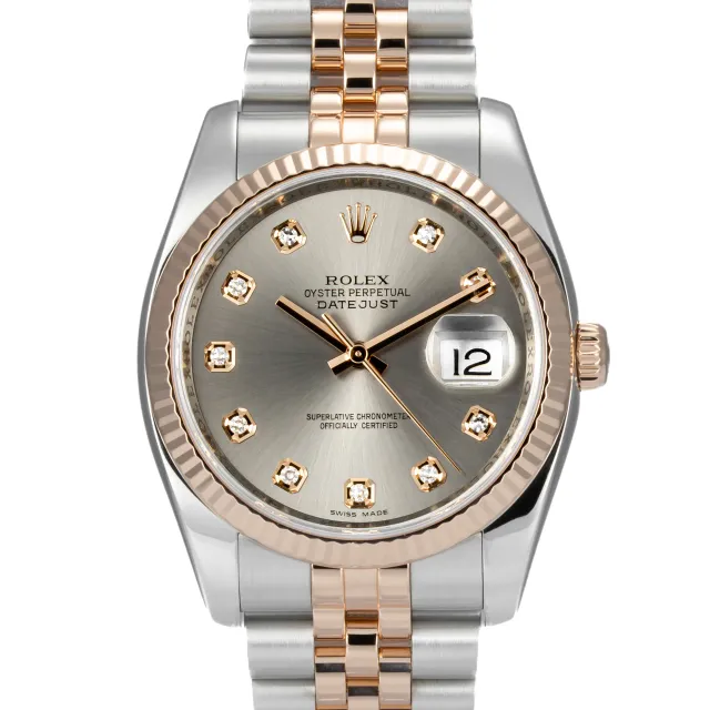 Rolex Datejust 36 Rhodium Diamond dial 116231-0100 - Very Good condition