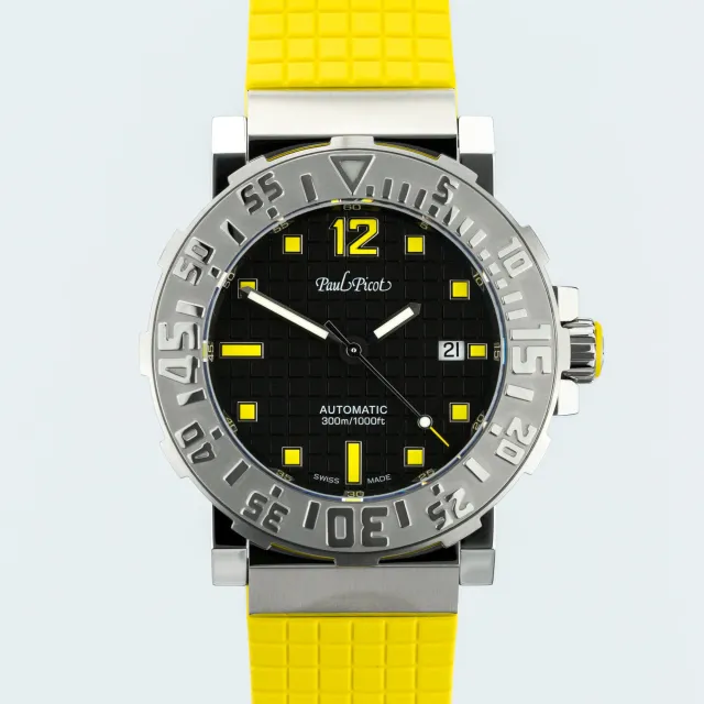 Paul Picot C-Type Plongeur 43mm Yellow Accents P4118.SNGN.3012 - New condition
