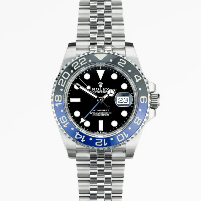 Rolex GMT-Master II 'Batgirl' on Jubilee 126710BLNR-0002 - Very Good condition, 2024