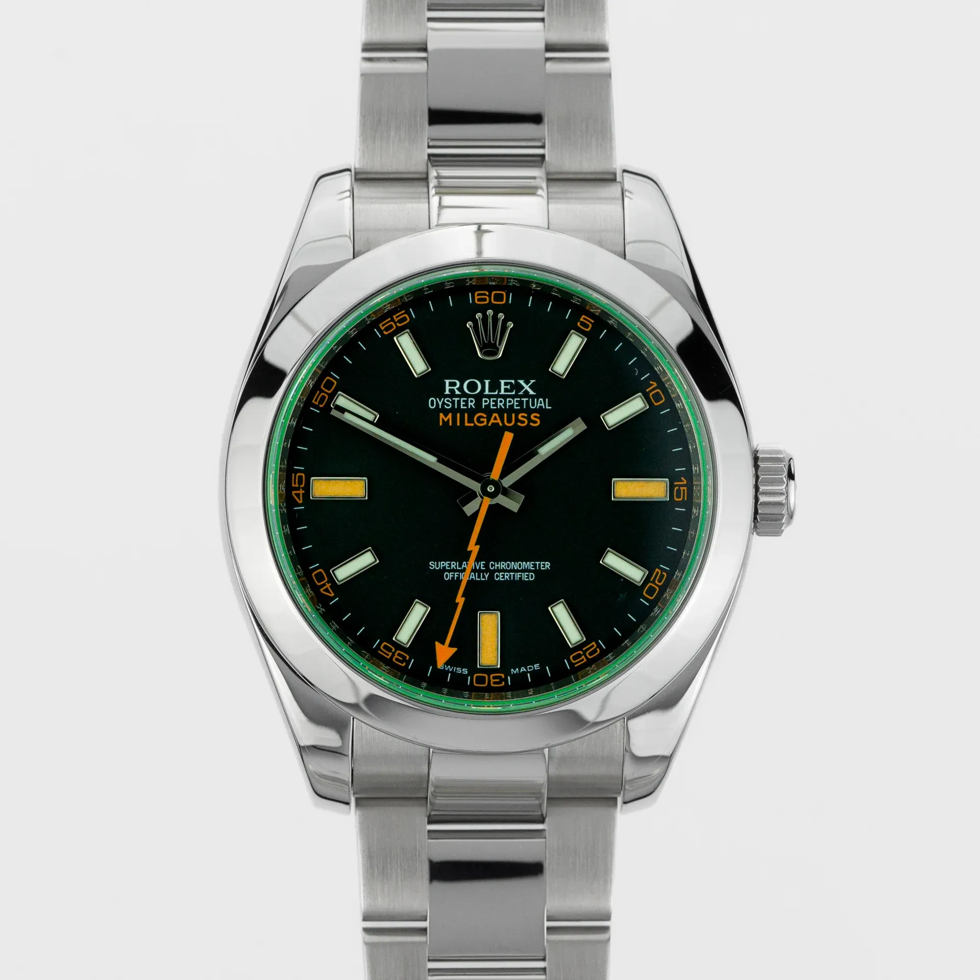 Rolex Milgauss GV Black dial 116400GV-0001 Steel Black
