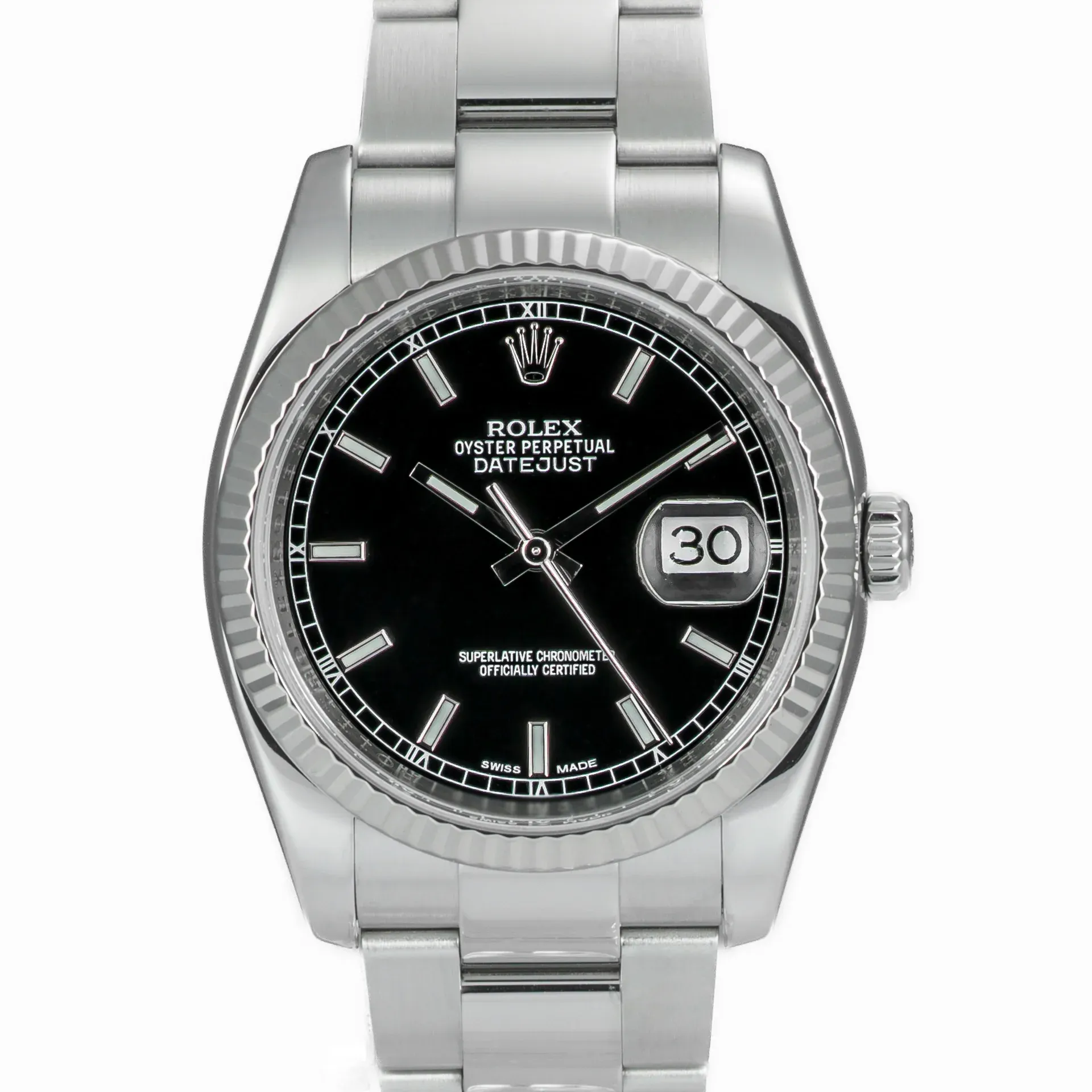 Rolex Datejust 36 Roulette dial 116234-0091 Gold Steel Black 2012