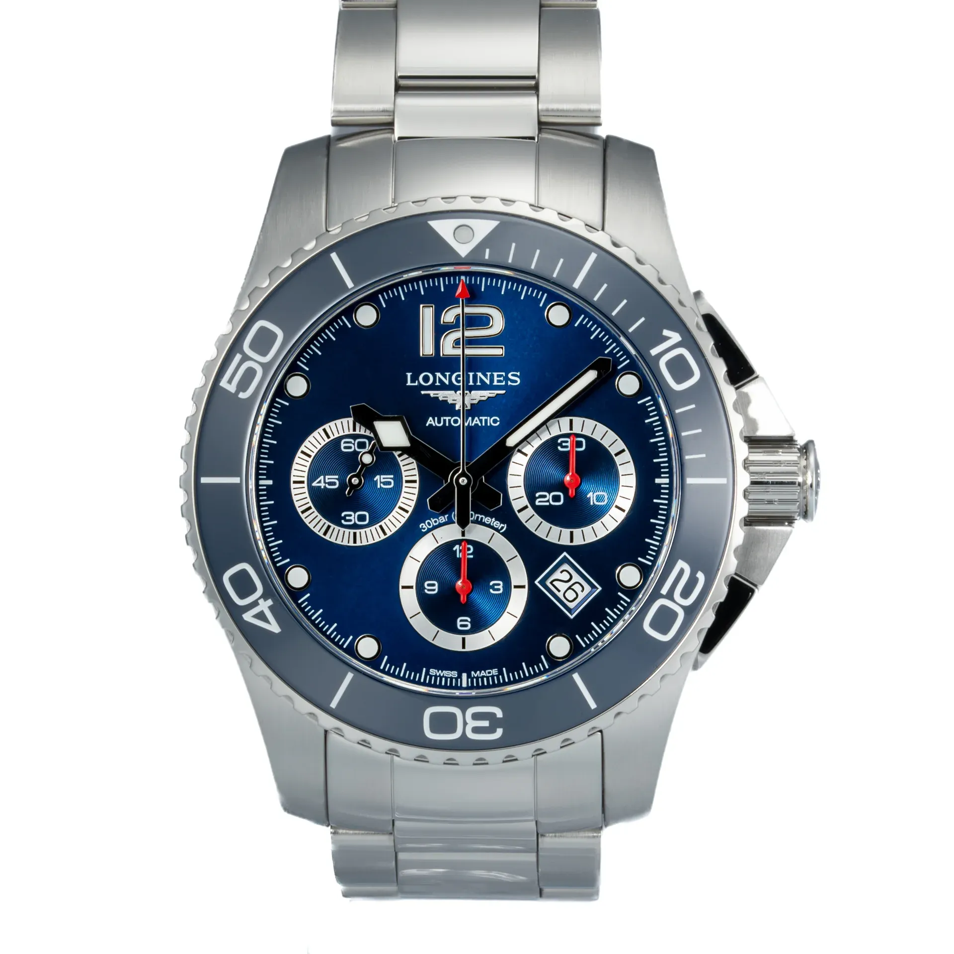 Longines HydroConquest Chronograph Blue dial L38834966 Steel Blue 2024