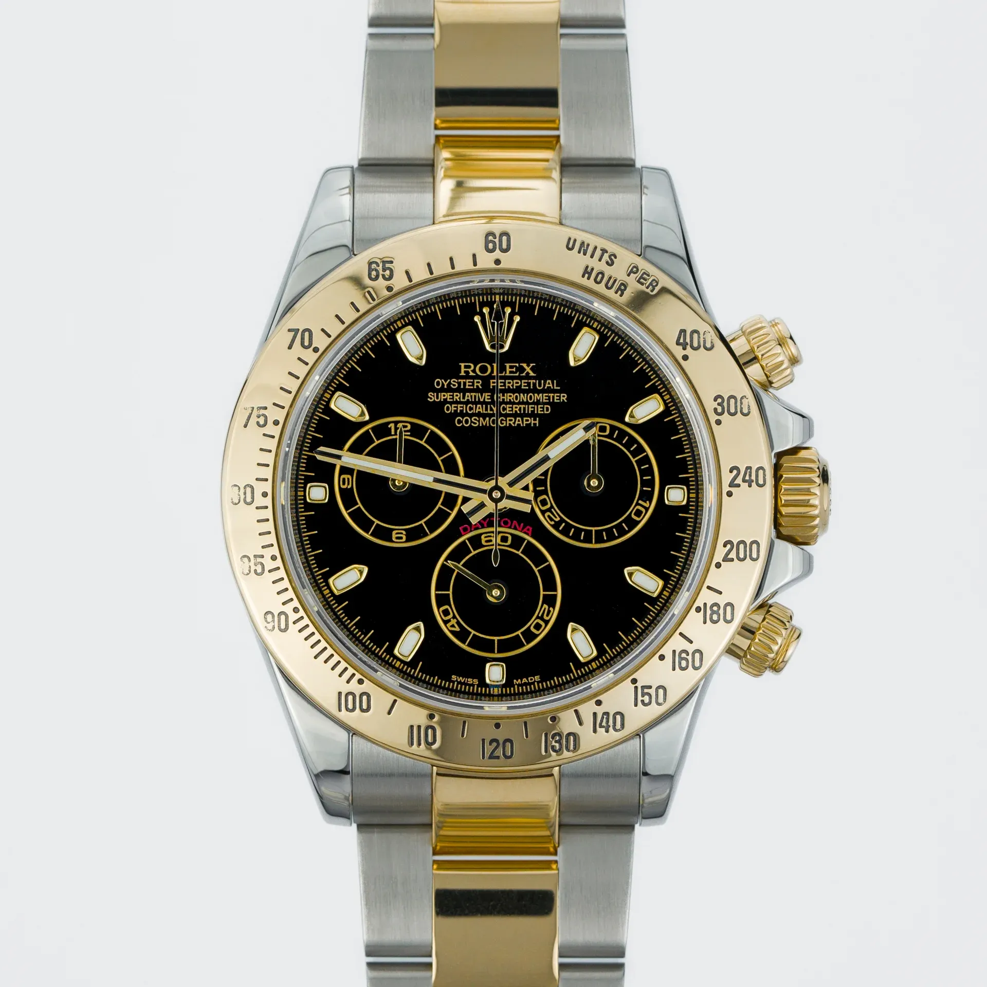 Rolex Cosmograph Daytona Steel & Yellow Gold Black dial 116523-0039 Gold Steel Black 2016