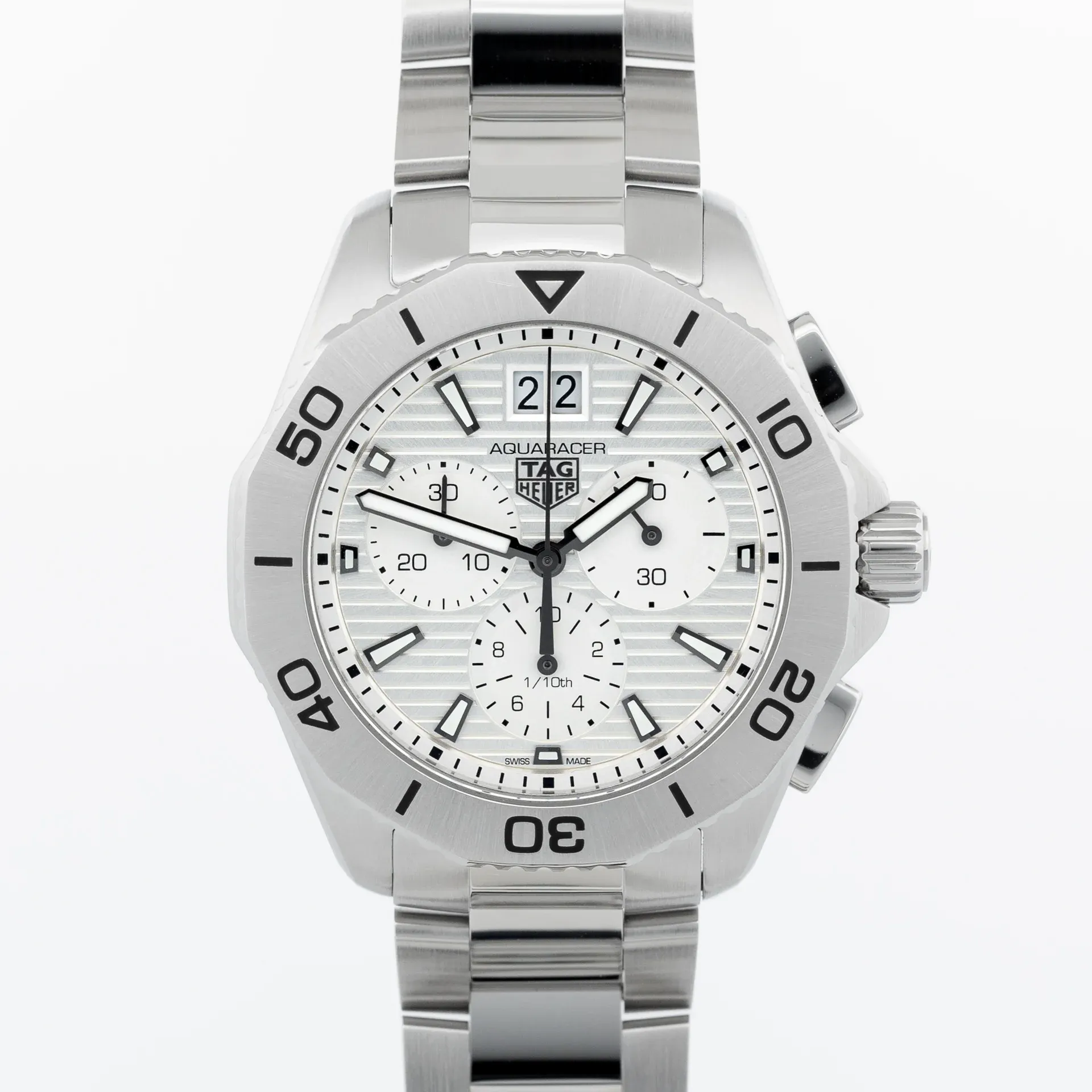 TAG Heuer Aquaracer Professional 200 Quartz Chronograph Big Date CBP1111.BA0627 Steel Silver 2025