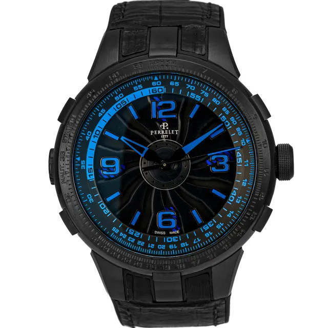 Perrelet Turbine Pilot Electric Blue Accents A1095/2 - New condition