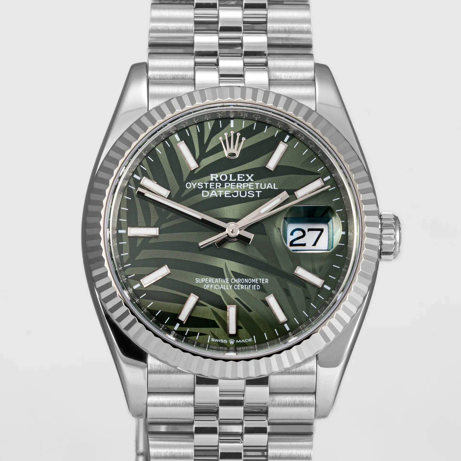 Rolex Datejust 36 Green Palm Motif dial 126234-0047 Steel green 2023