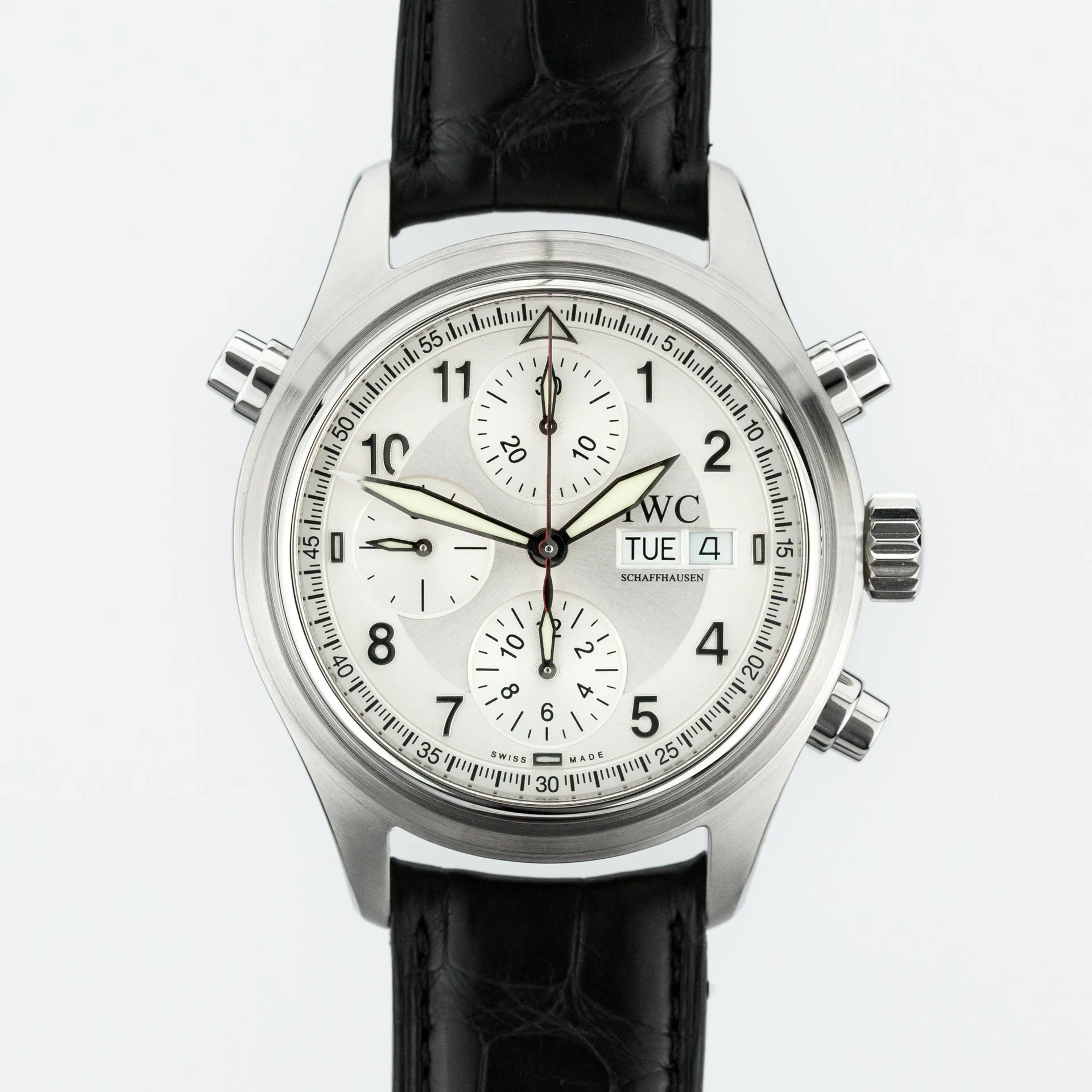 IWC Schaffhausen Pilot’s Watch Spitfire Double Chronograph IW371343 steel Silver 2005