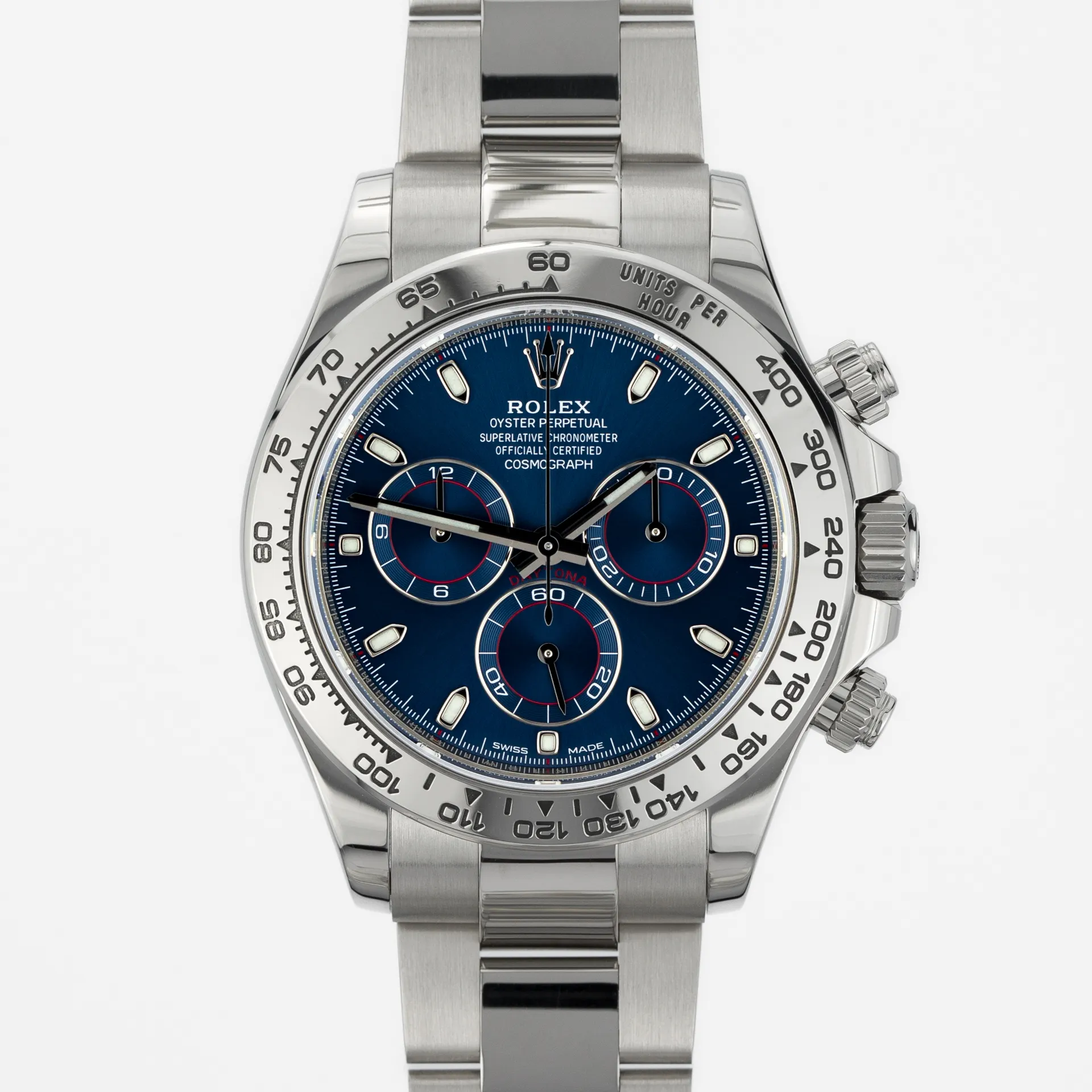 Rolex Daytona Cosmograph in White Gold, Blue sunburst dial 116509 white gold Blue 2021