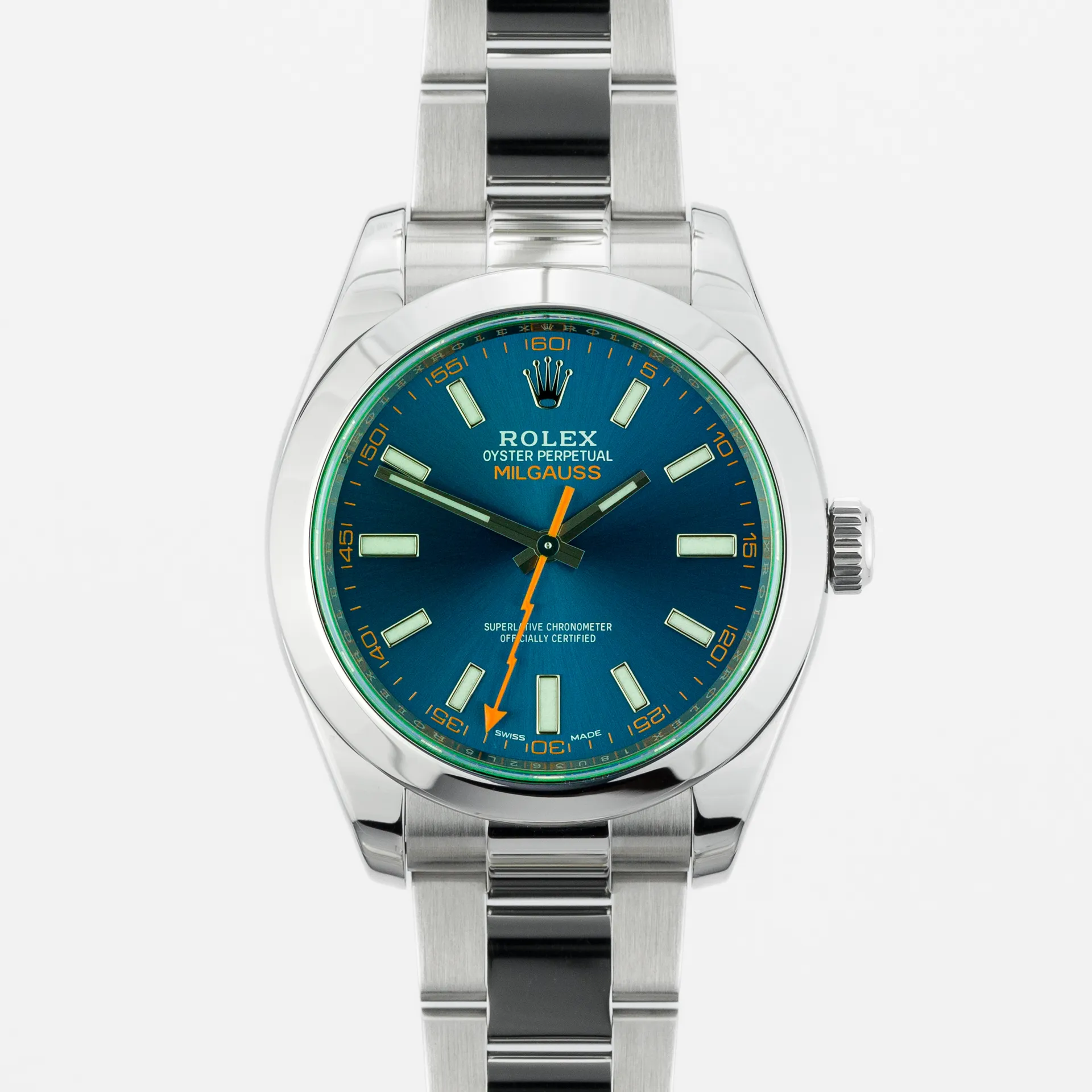 Rolex Milgauss Z-Blue 116400GV steel Blue