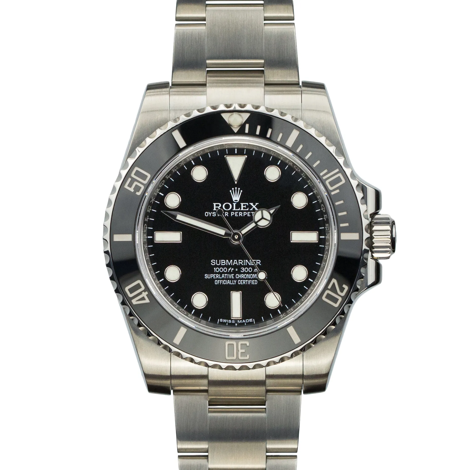 Rolex Submariner No-Date Ceramic bezel 114060 steel Black