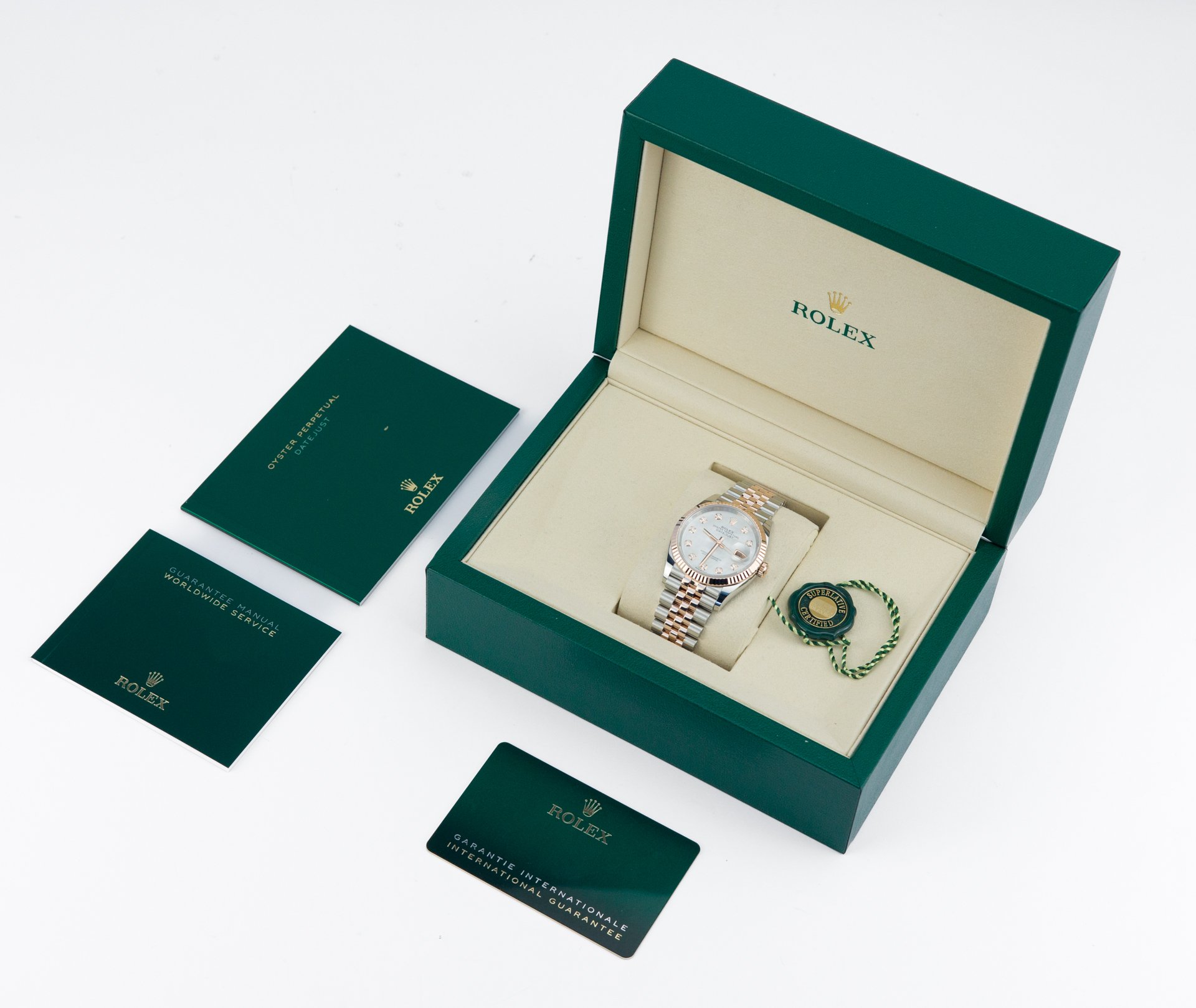 Datejust 36 Everose Gold & Steel Mother of Pearl Diamond Dial - 126231 - Image 2
