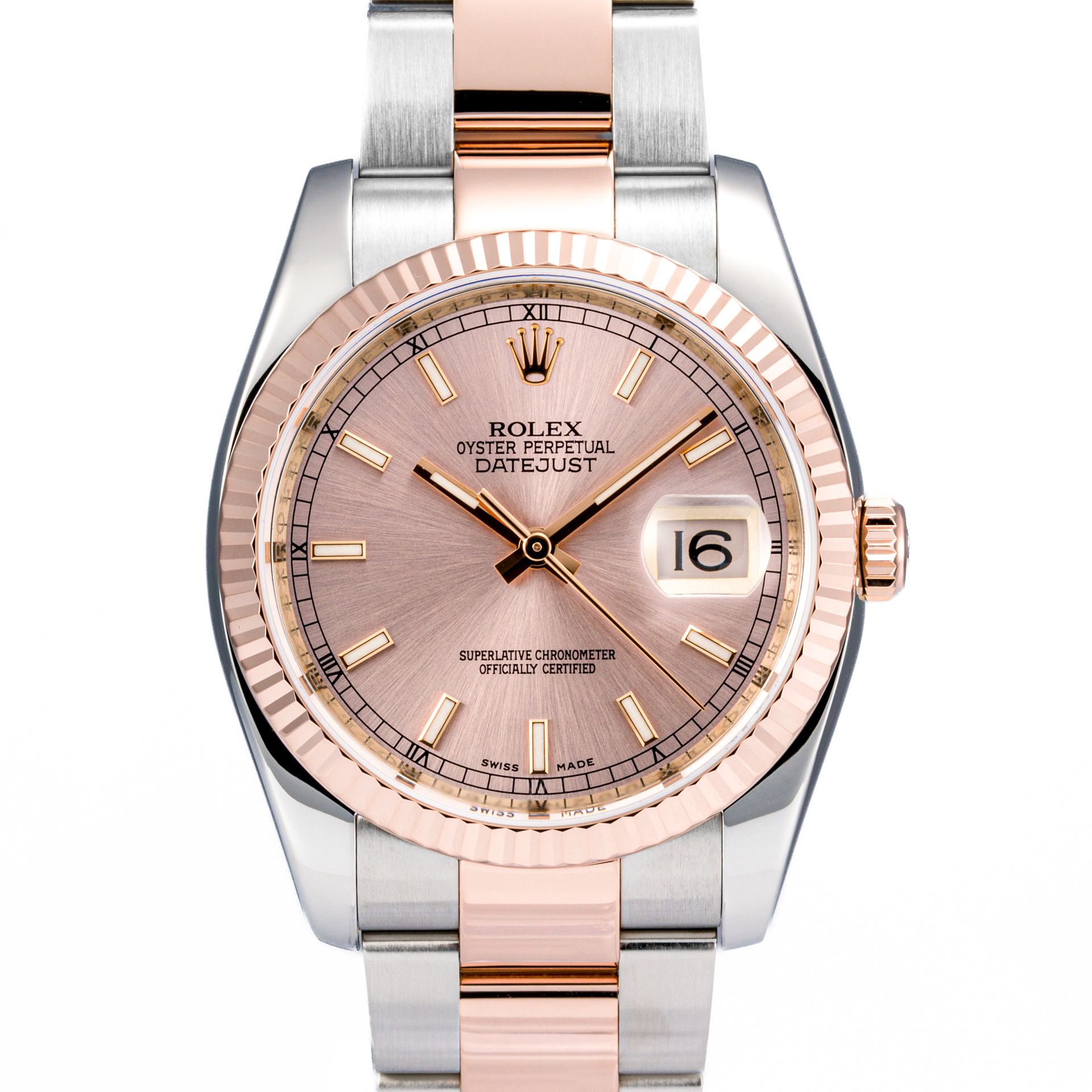 Datejust 36 Everose Gold & Steel Pink Dial - Image 1