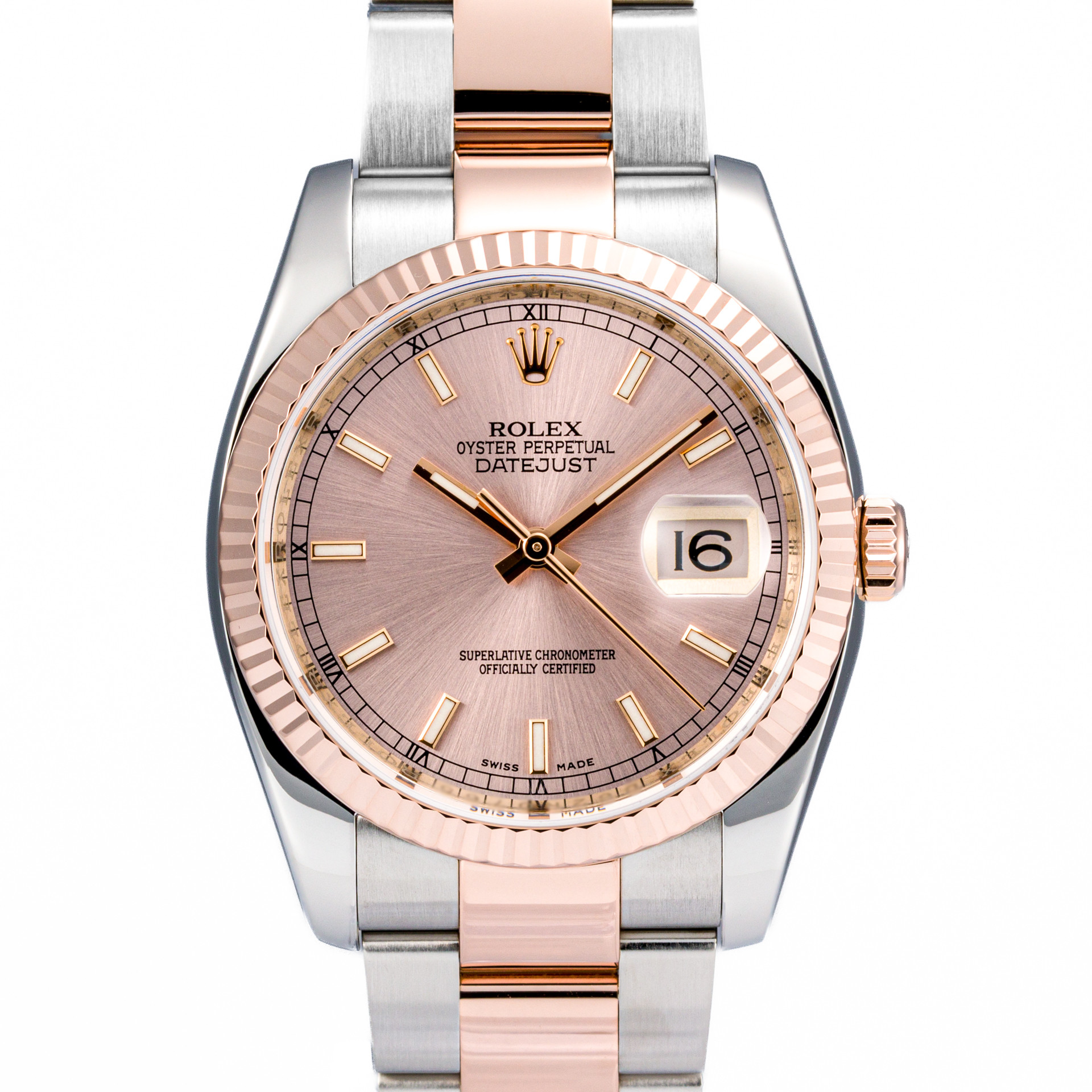 Datejust 36 Everose Gold & Steel Pink Dial - Image 1