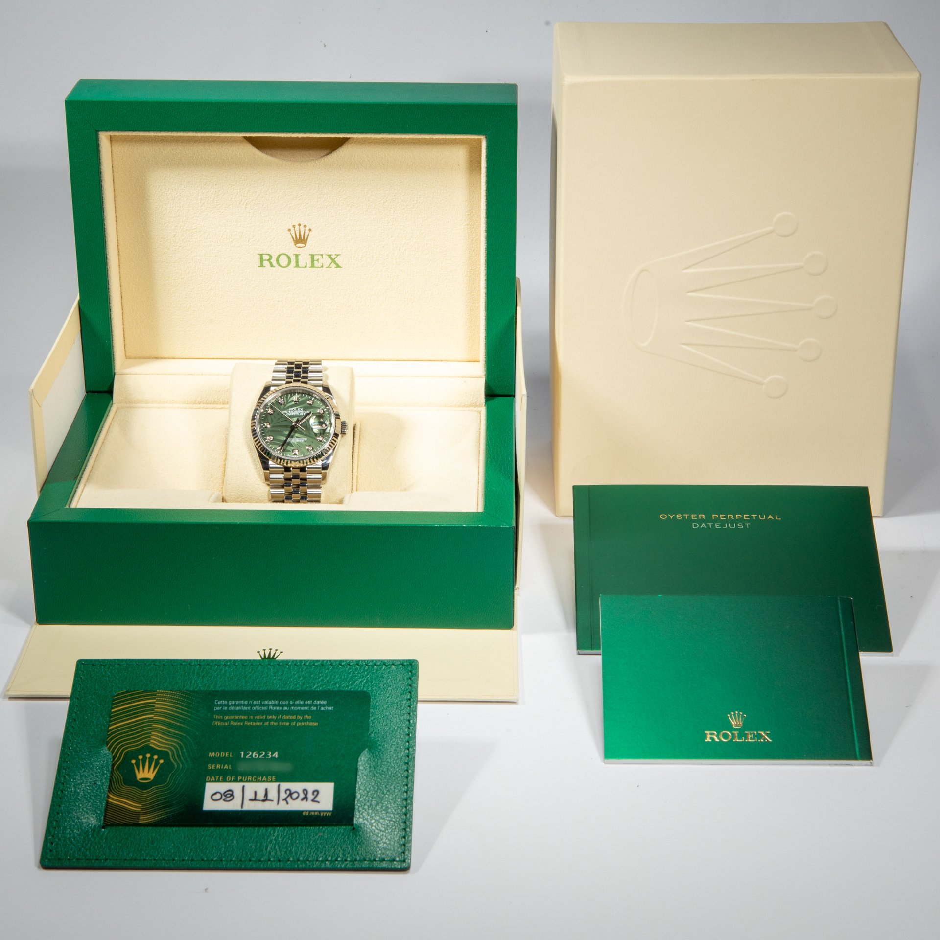 Rolex Datejust 36 Palm Diamond Dial Jubilee - Image 2