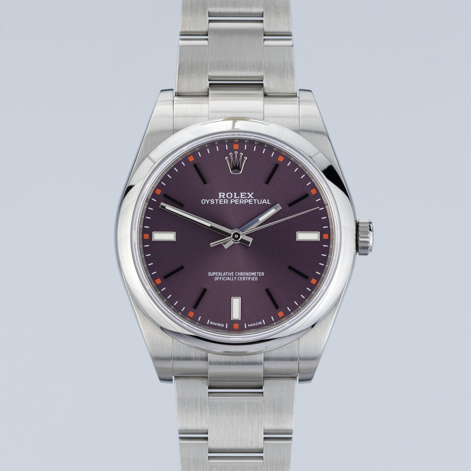 Rolex Oyster Perpetual 39mm Red Grape Dial