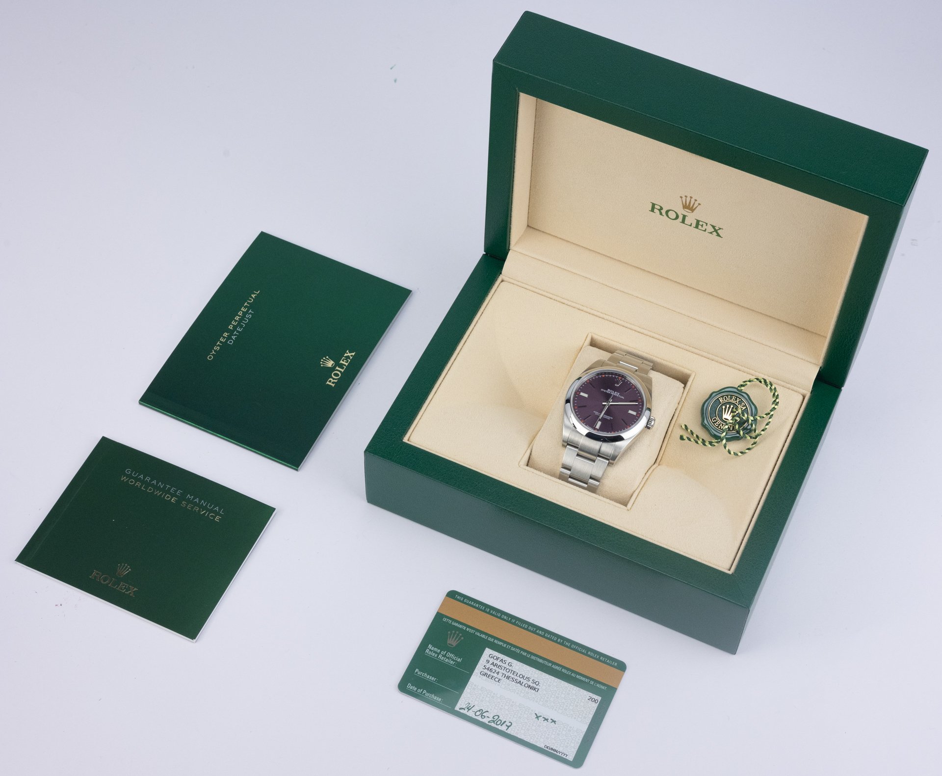 Rolex Oyster Perpetual 39mm Red Grape Dial - Image 2