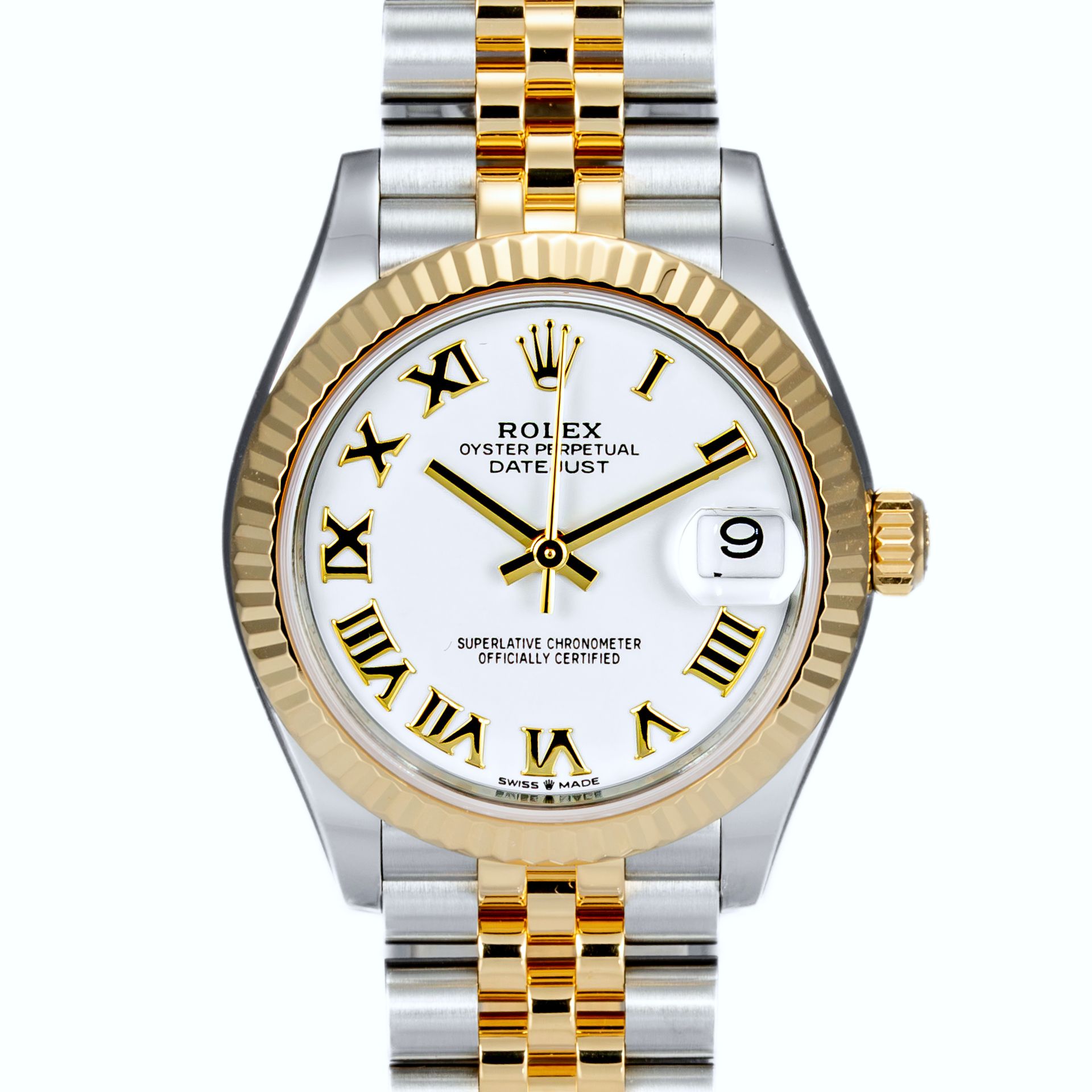 Datejust 31 Yellow Rolesor White Roman Dial Jubilee - Image 1