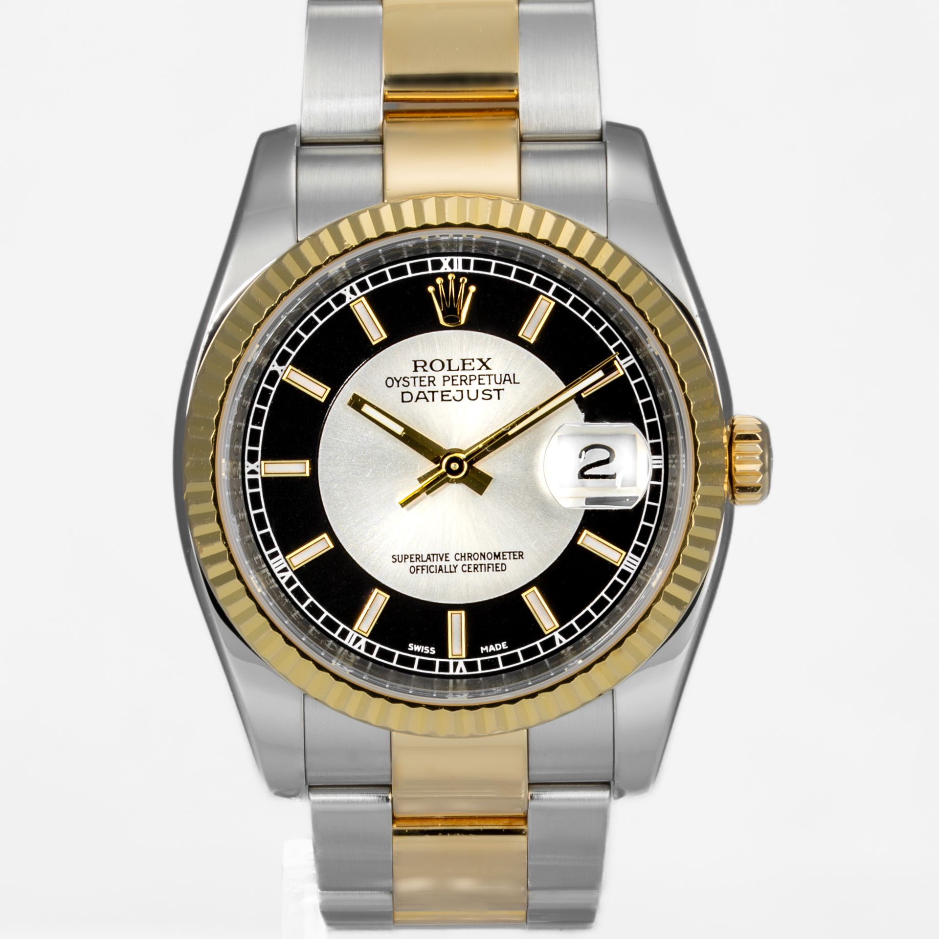 Datejust 36 Steel & Yellow Rolesor Roulette Date Tuxedo Dial - Image 1