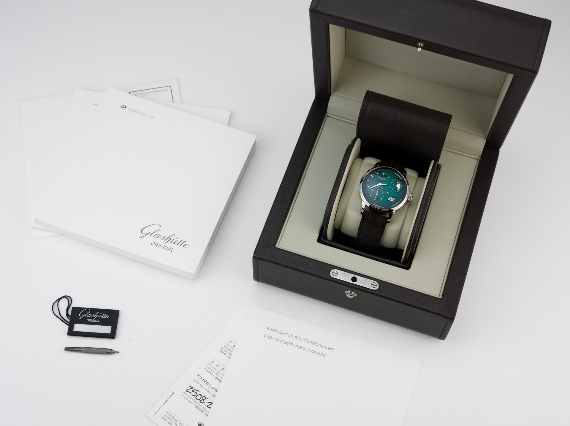 Glashütte Original PanoMatic Lunar Green Dial - Image 2