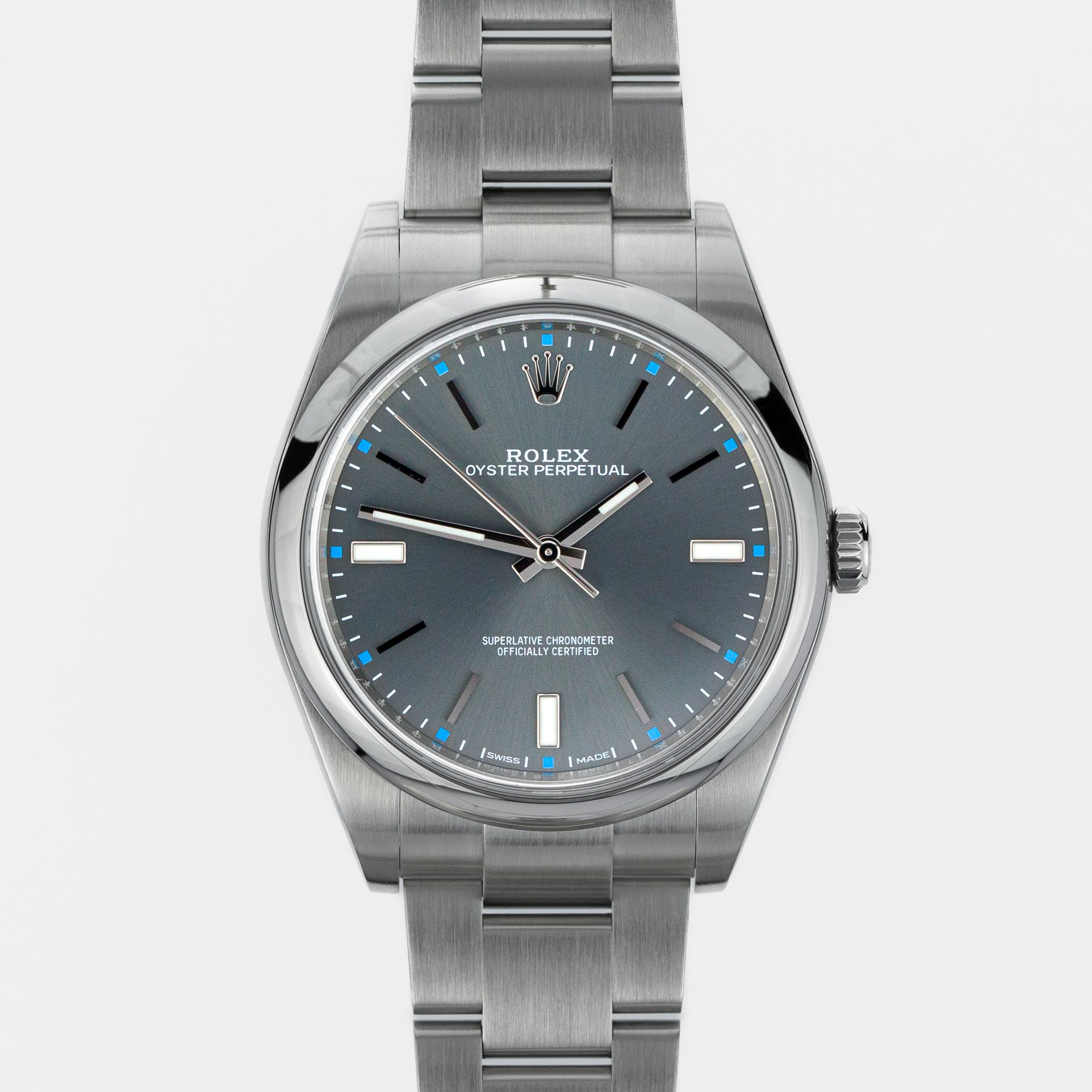 Rolex Oyster Perpetual Dark Rhodium Dial