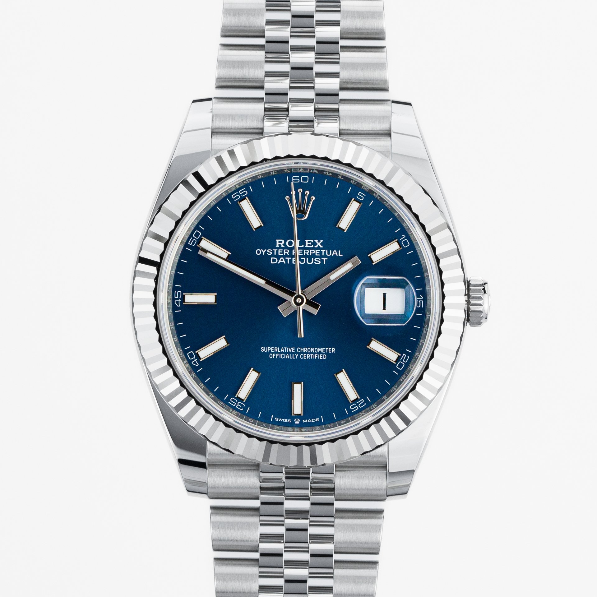 Rolex Datejust 41 Bright Blue Dial Jubilee Bracelet