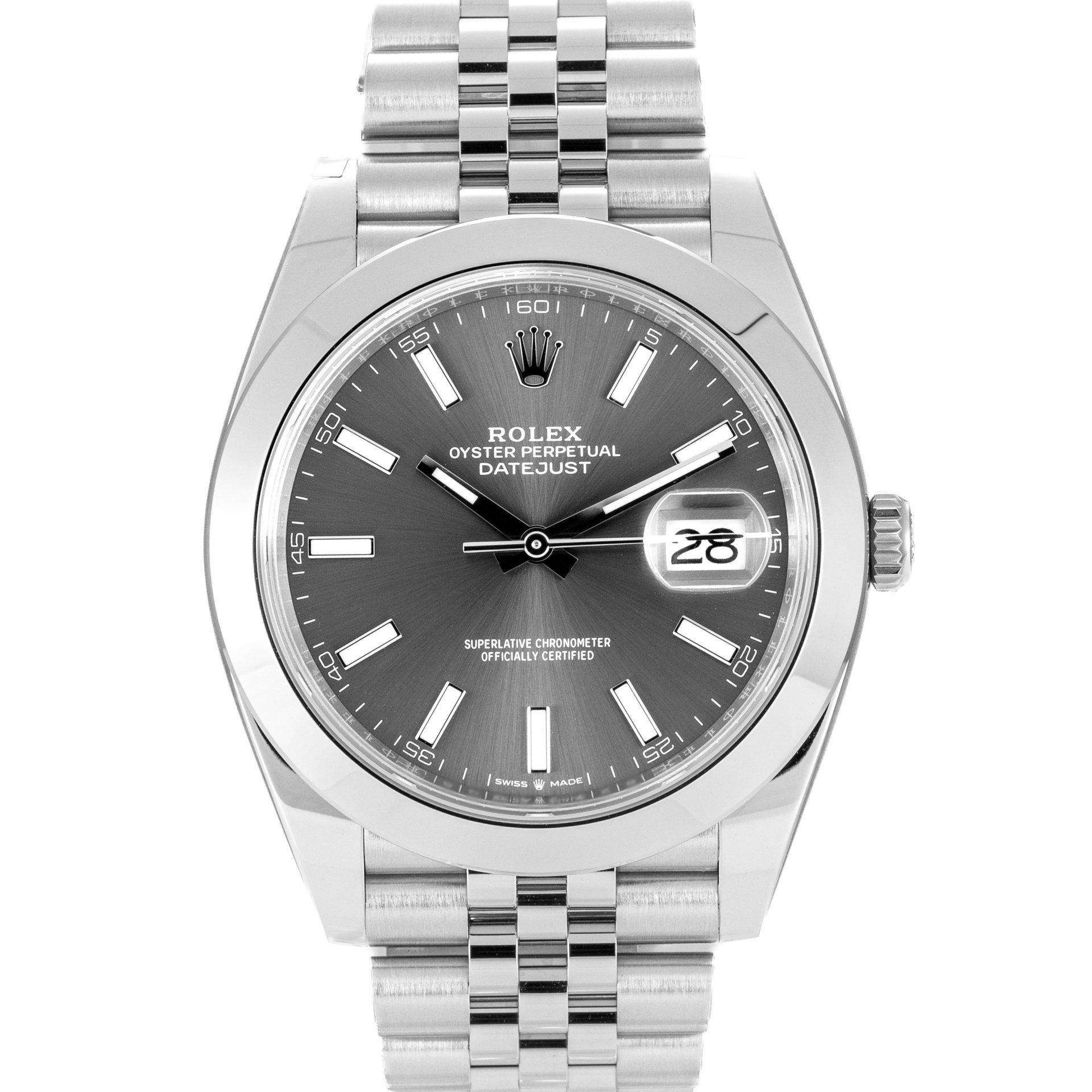 Rolex Datejust 41 Dark Rhodium Dial Jubilee