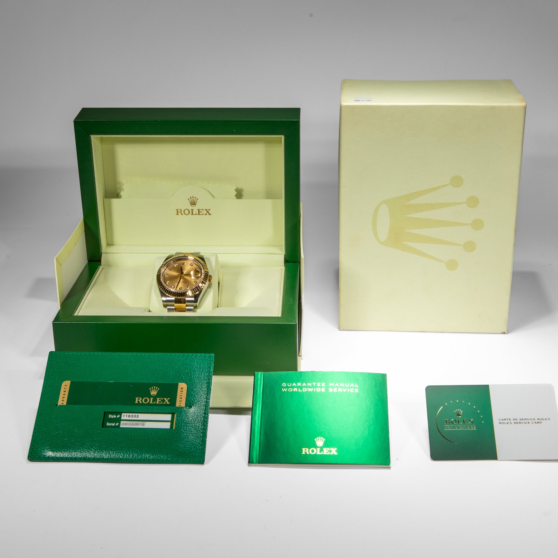 Rolex Datejust II Yellow Gold & Steel Champagne Diamond Dial - Image 2