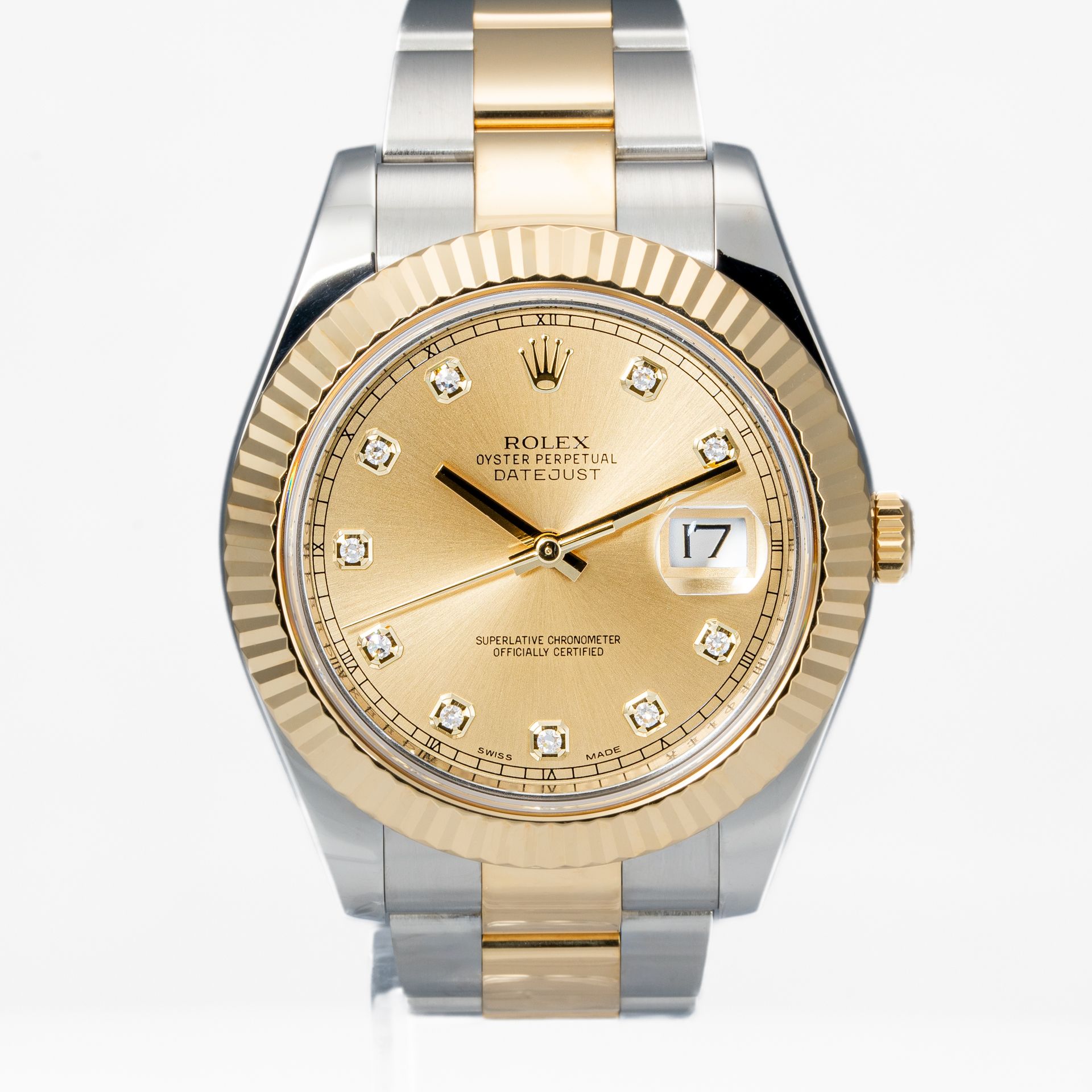 Datejust II Yellow Gold & Steel Champagne Diamond Dial - Image 1