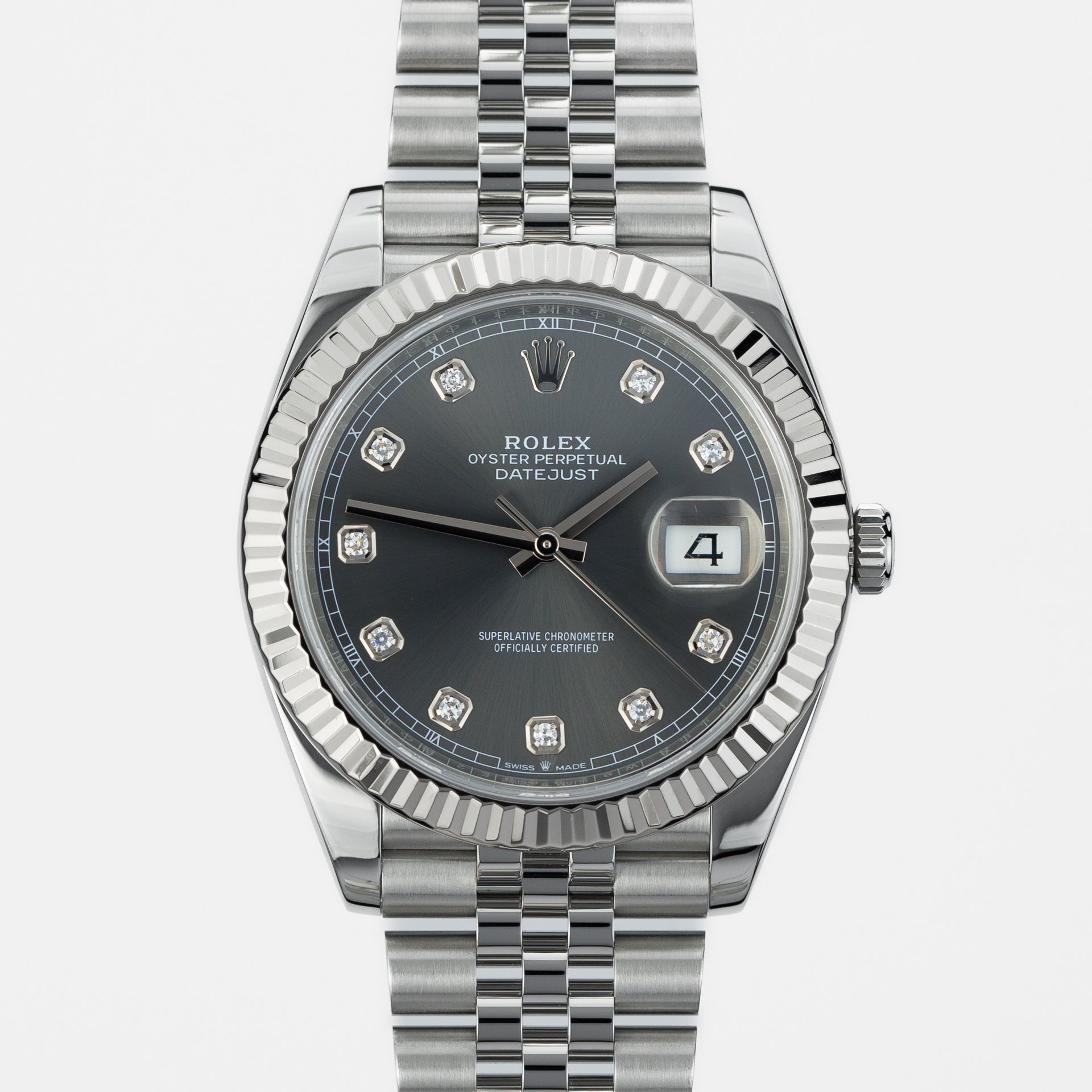 Rolex Datejust 41 Dark Rhodium Diamond Dial