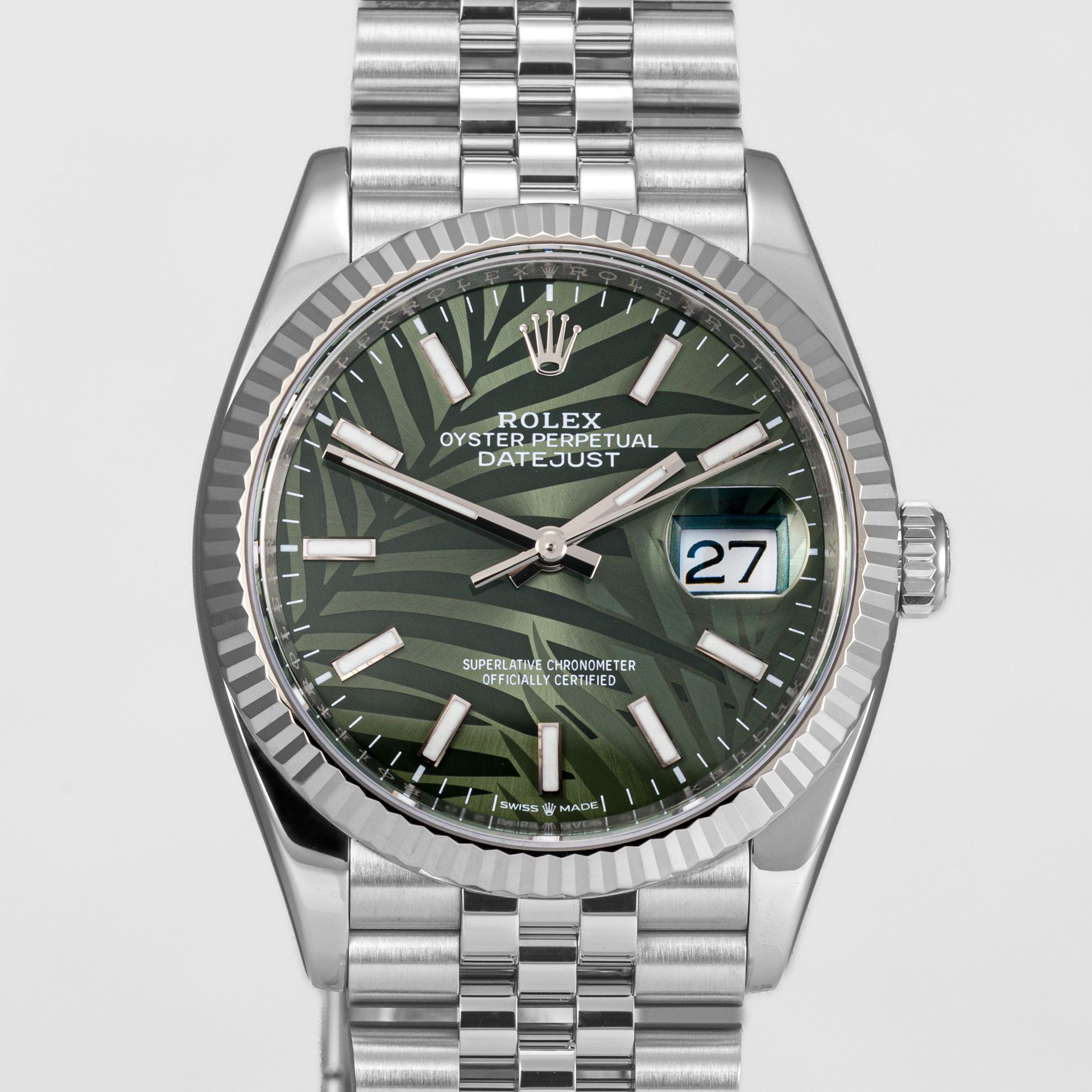 Rolex Datejust 36 Green Palm Motif Dial 126234 | Chronoteka