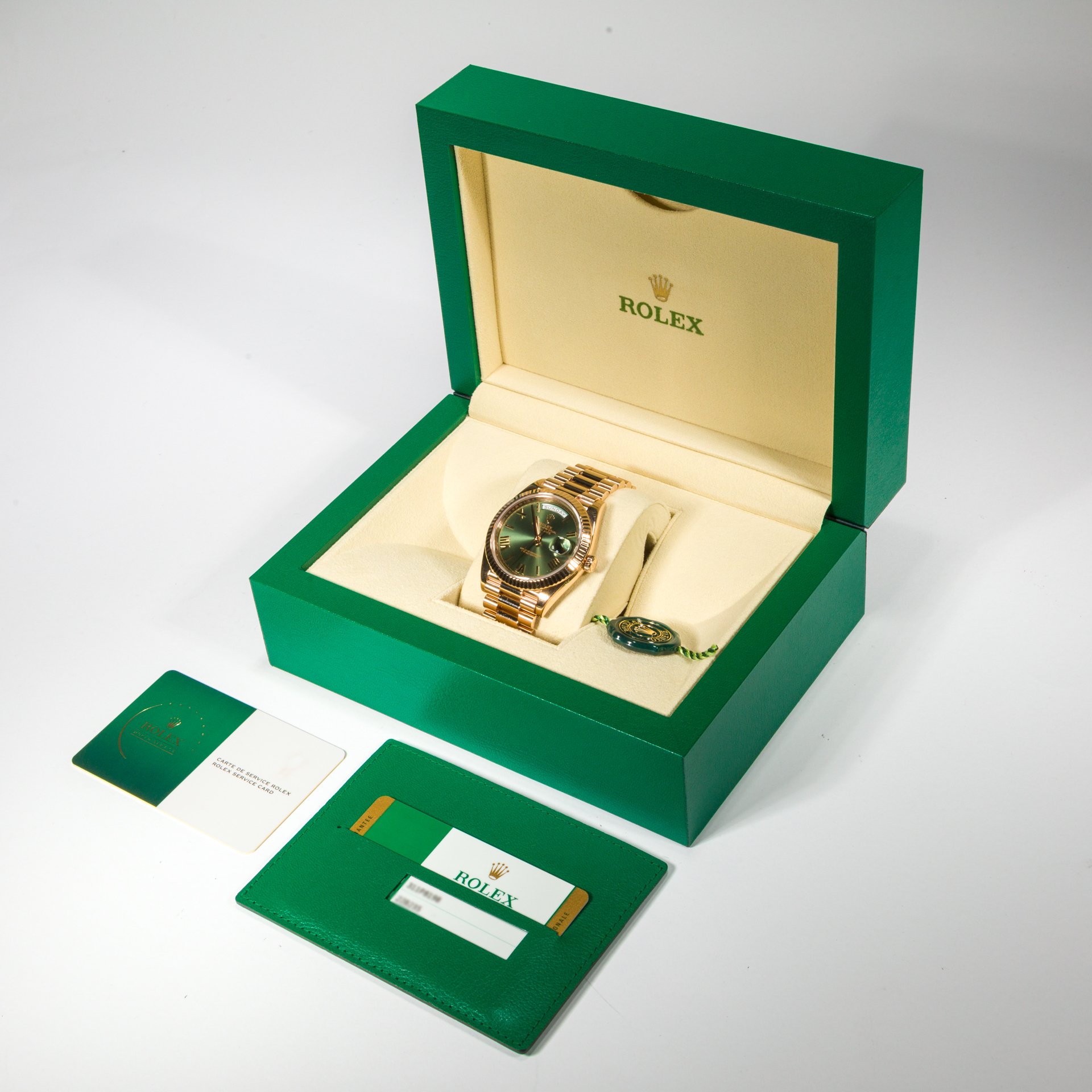 Rolex Day-Date 40 Rose gold Olive Green dial - Image 2