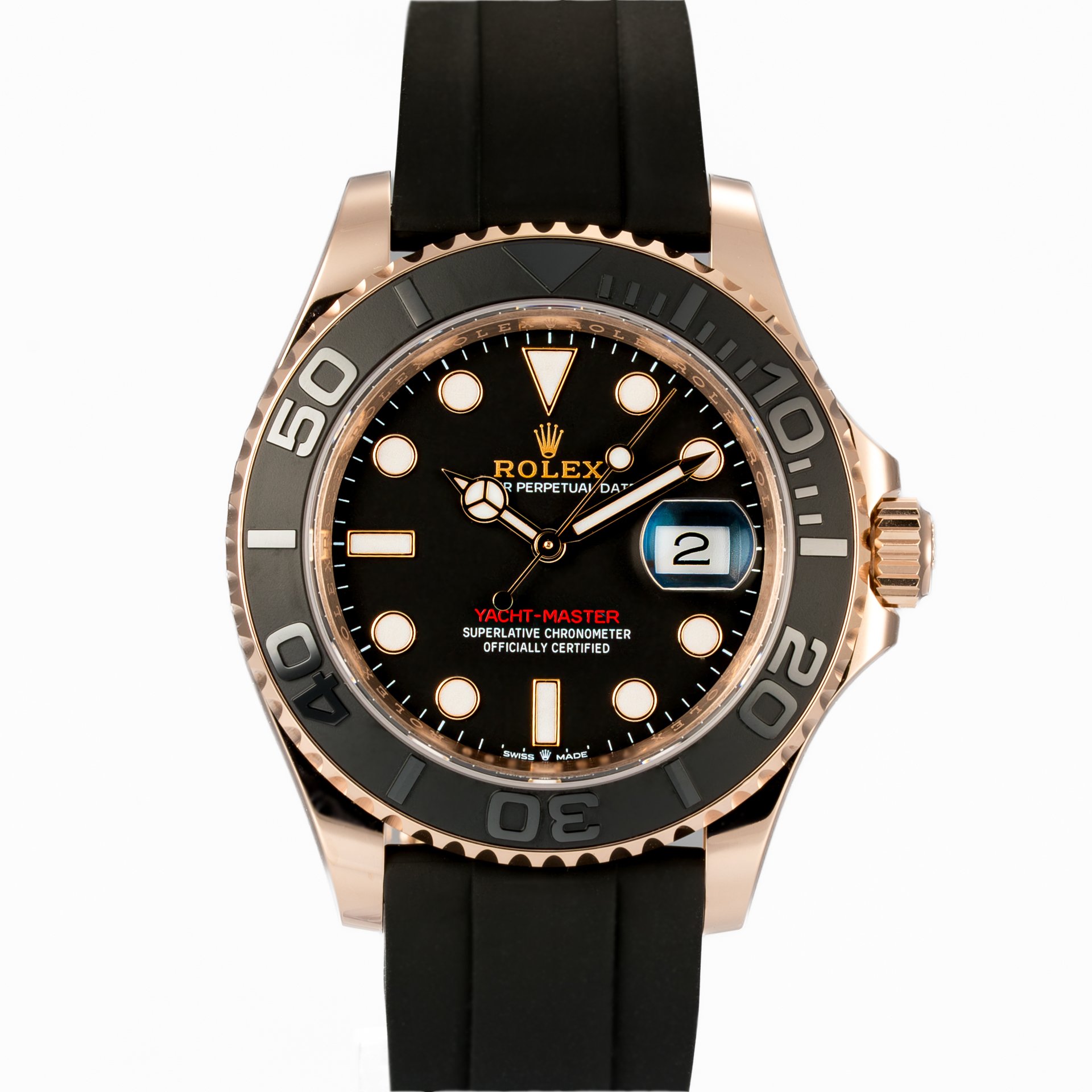 Rolex Yacht-Master 40mm Rose Gold Oysterflex