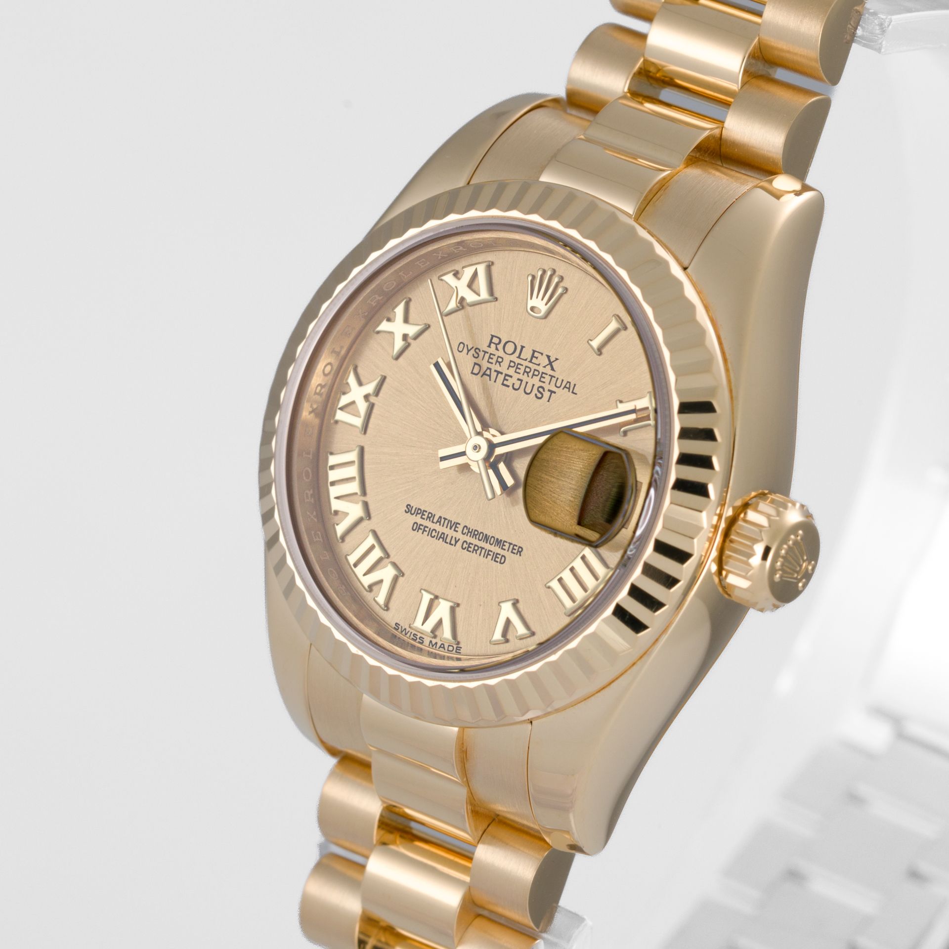 Lady-Datejust 'President' Yellow Gold Champagne Dial - Image 6