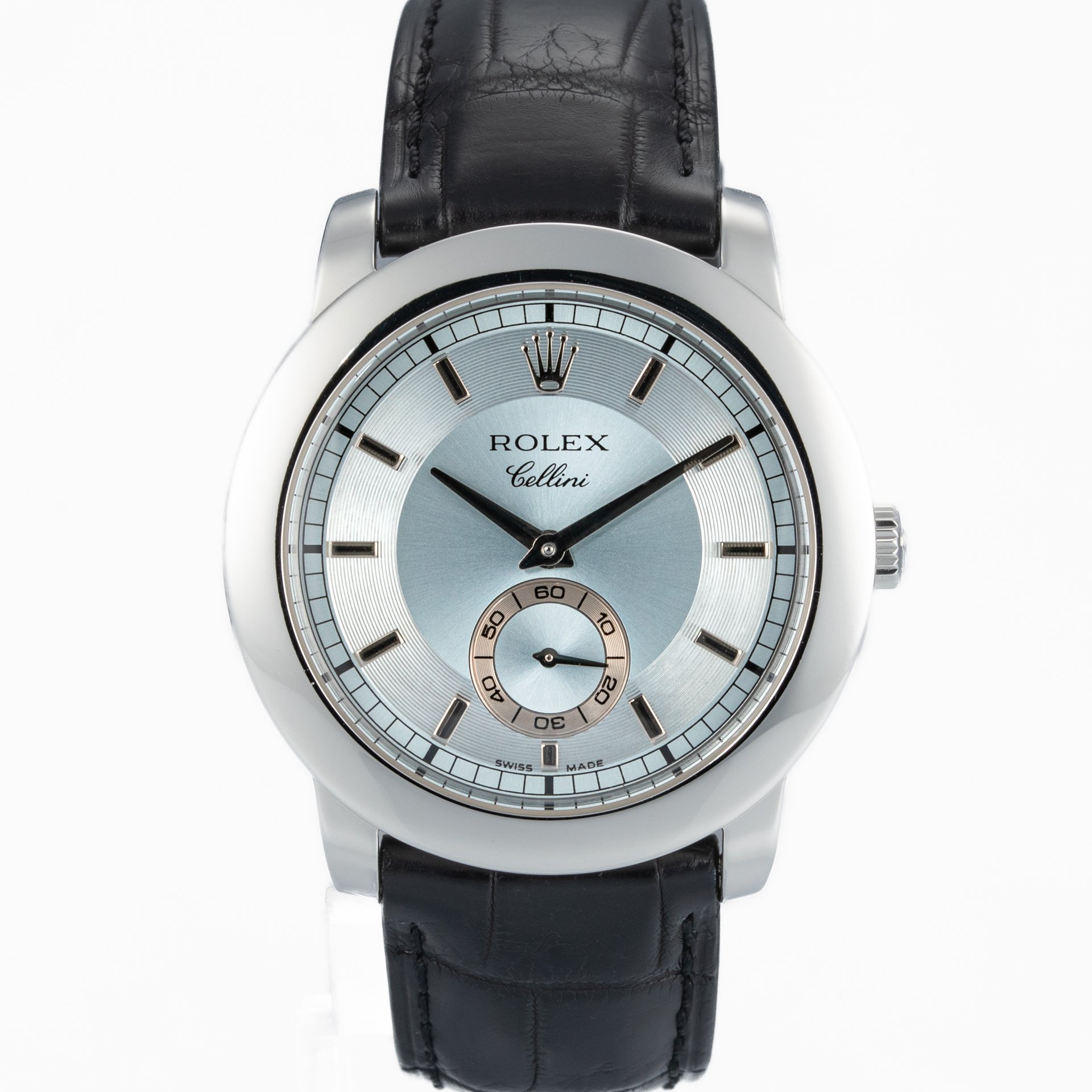 Rolex Cellini Cellinium 38mm Platinum Glacier Blue Dial