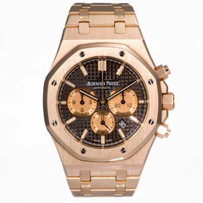 Audemars Piguet Royal Oak Chronograph Chocolate dial on bracelet 26331OR.OO.D821CR.01 - Very Good condition, 2017