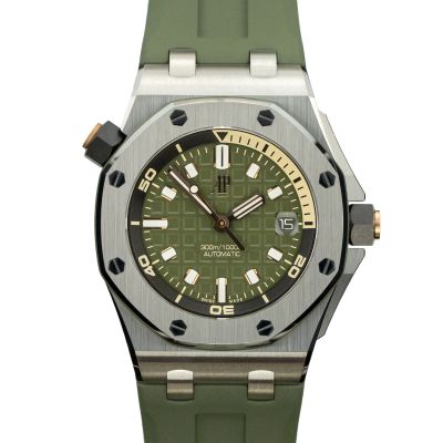 Audemars Piguet Royal Oak Offshore Diver 'Khaki Green' 15720ST.OO.A052CA.01 - Very Good condition, 2022